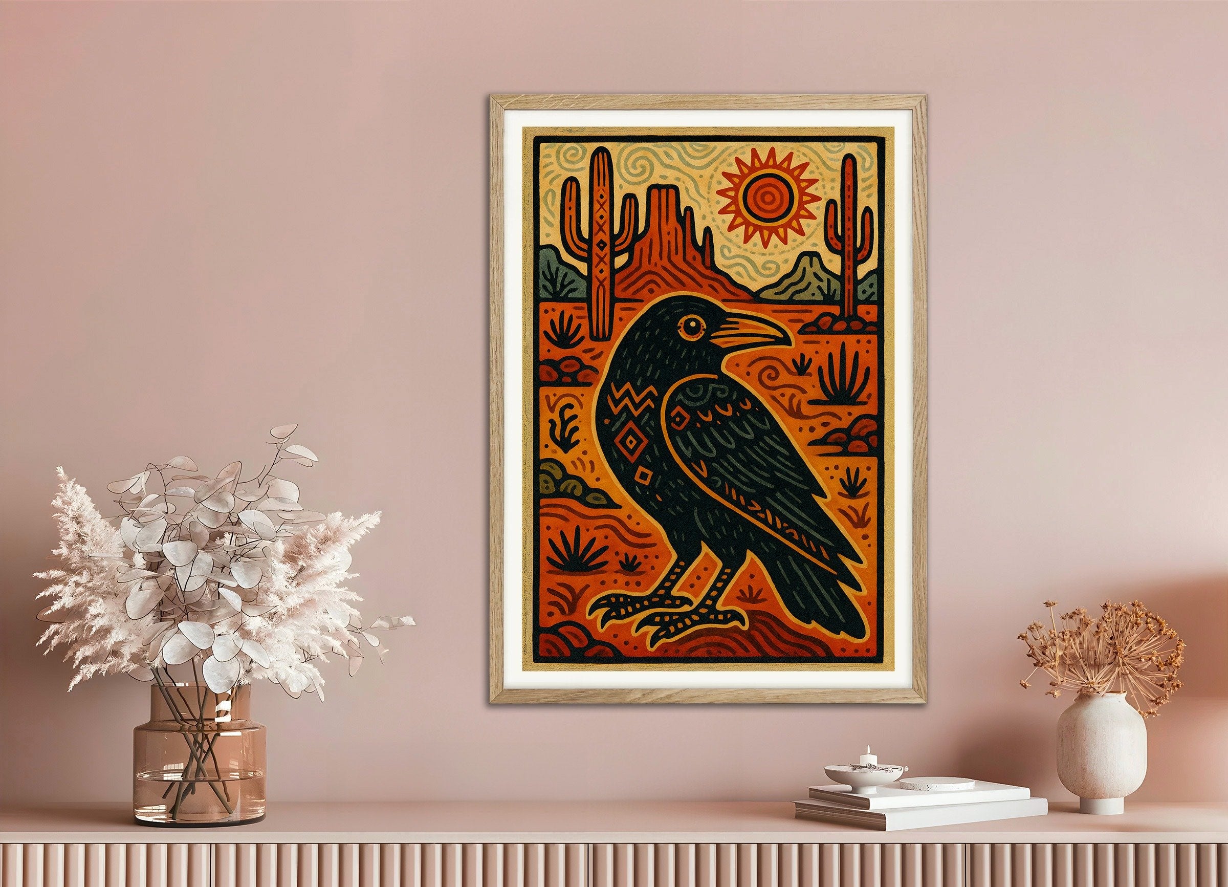 Poster of Carlos Castaneda Quote Art Print - Journey to Ixtlan: The Lessons of Don Juan, with natural wooden frame