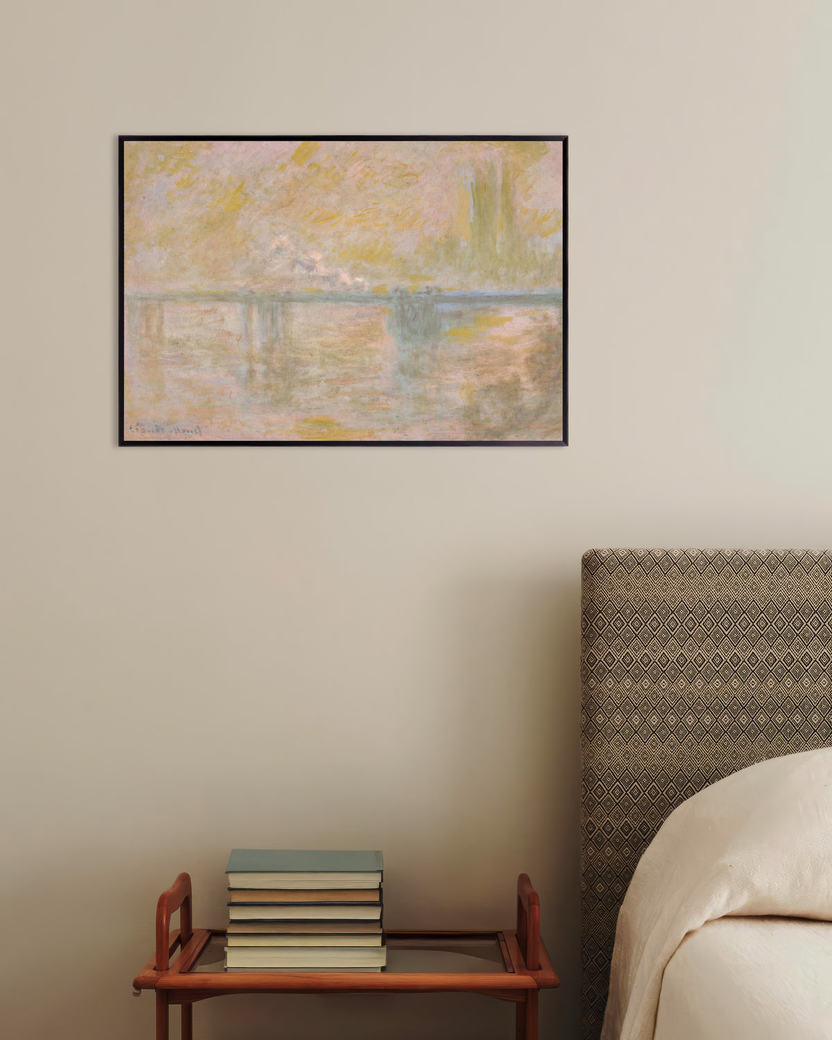 Plakat Most Charing Cross w Londynie (ok. 1902), Claude Monet, w metalowej ramie