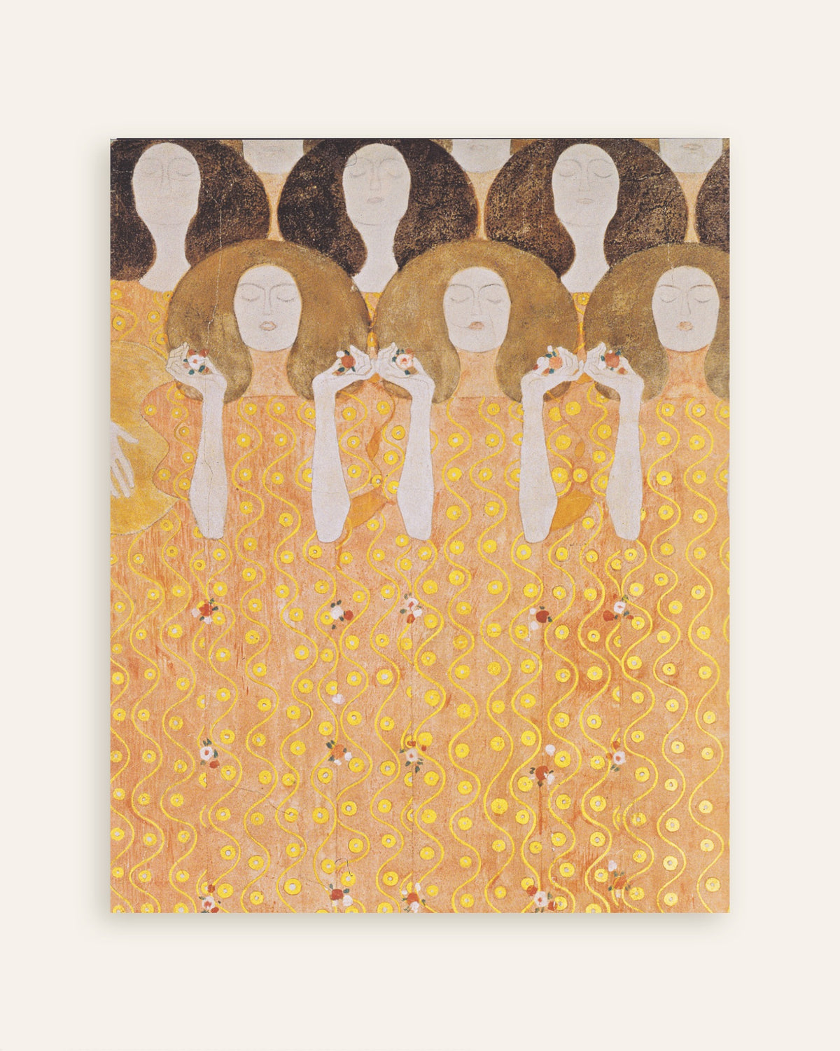 Plakat Chór aniołów raju, Fryz Beethovenowski (1902), Gustav Klimt, miniatura