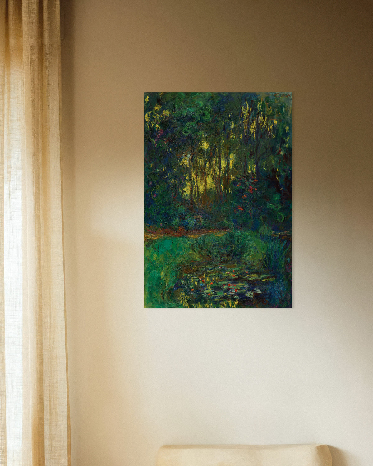 Plakat Zakątek stawu z nenufarami (1918–1919), Claude Monet