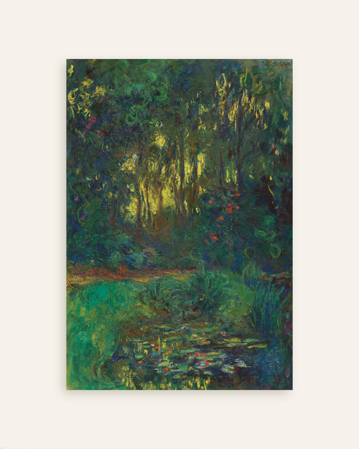 Plakat Zakątek stawu z nenufarami (1918–1919), Claude Monet, miniatura