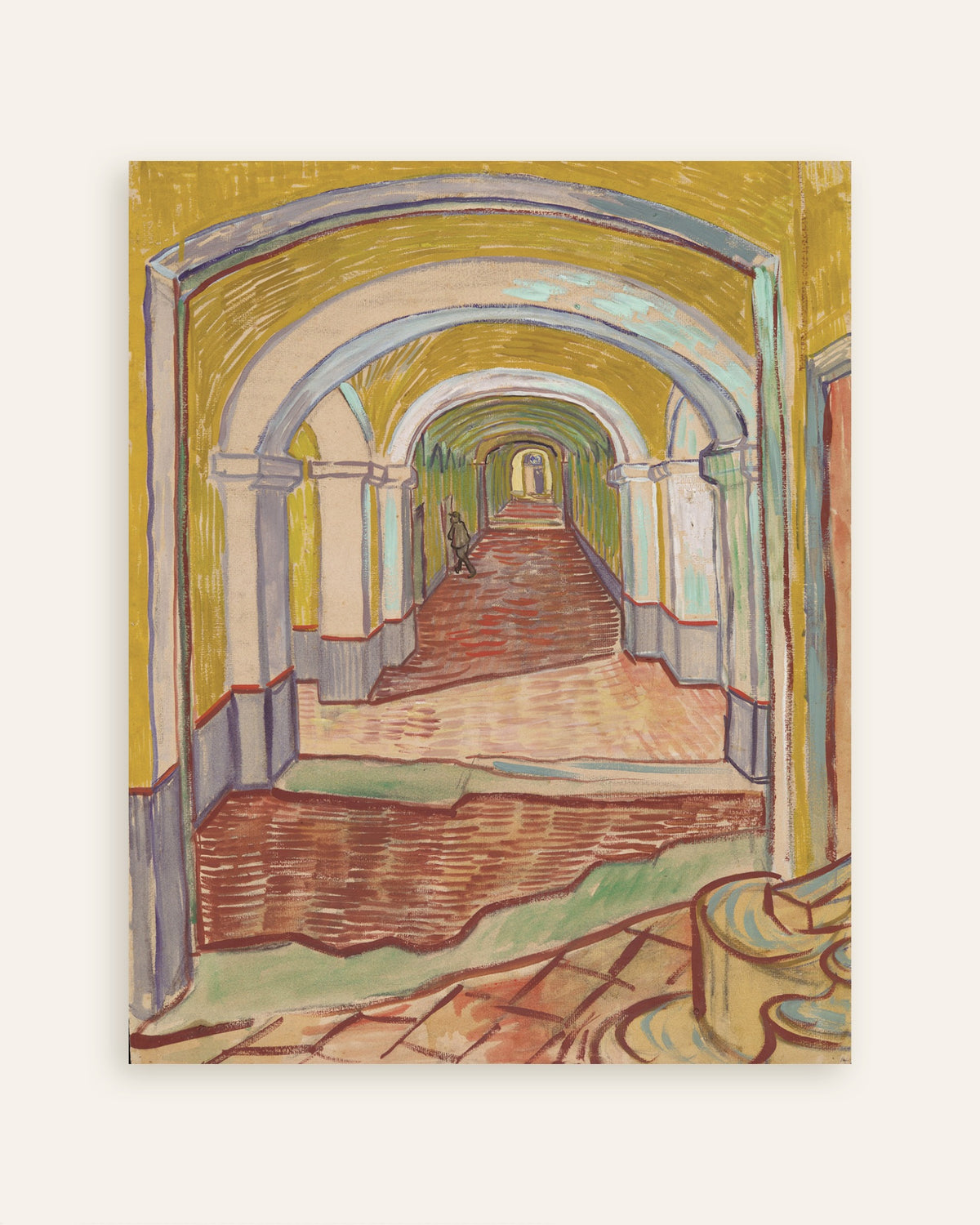 Plakat „Korytarz w przytułku (1889), Vincent van Gogh”, miniatura