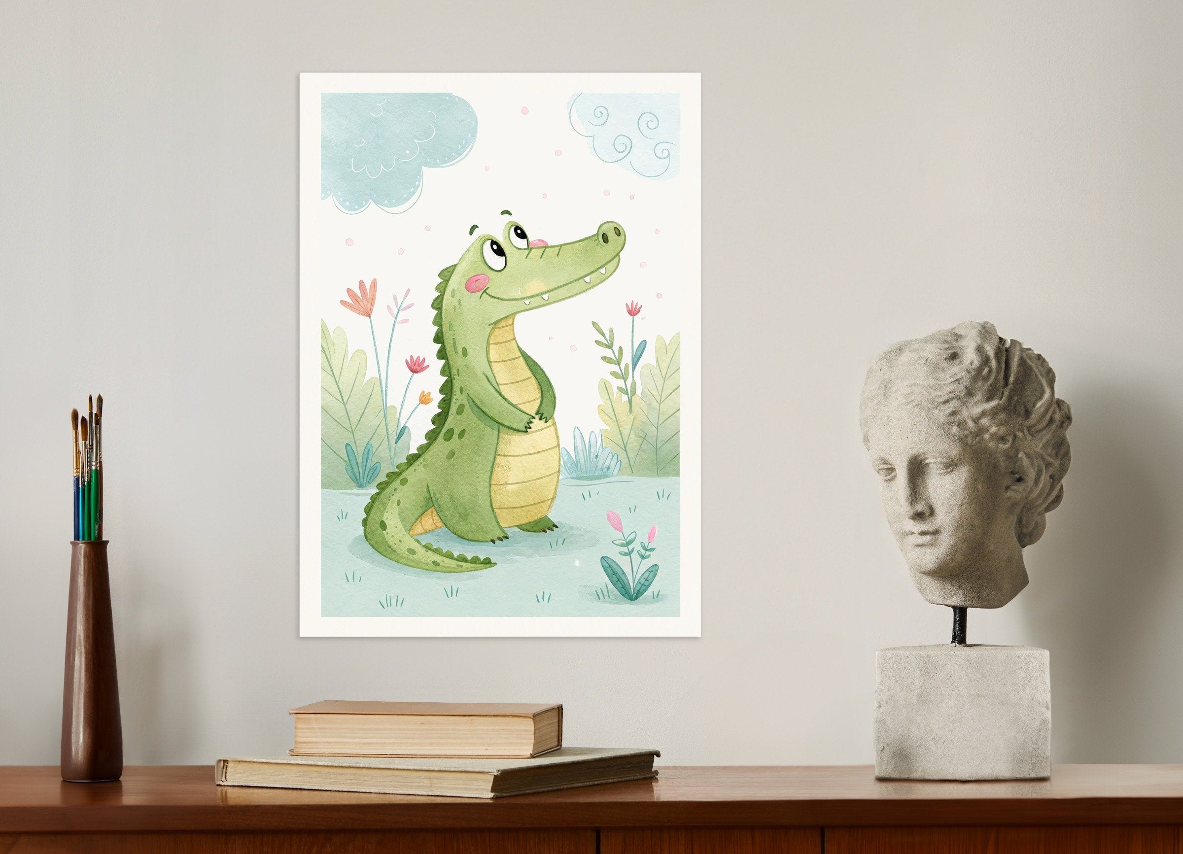 Poster of Crocodile Poster - Safari Nursery Wall Art