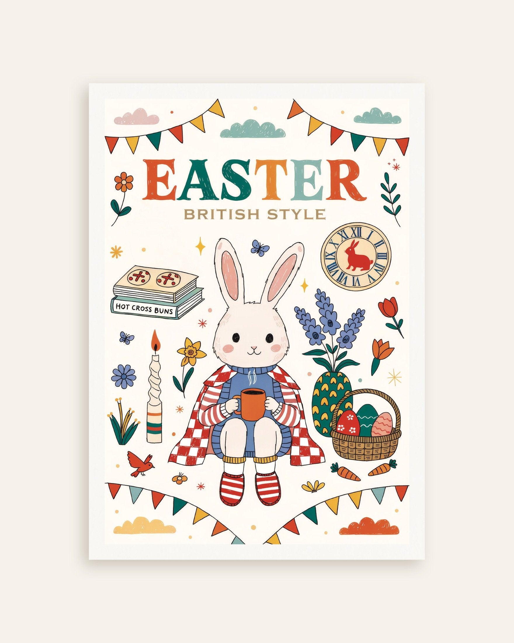 Poster of Easter British Style Bunny Poster, thumbnail