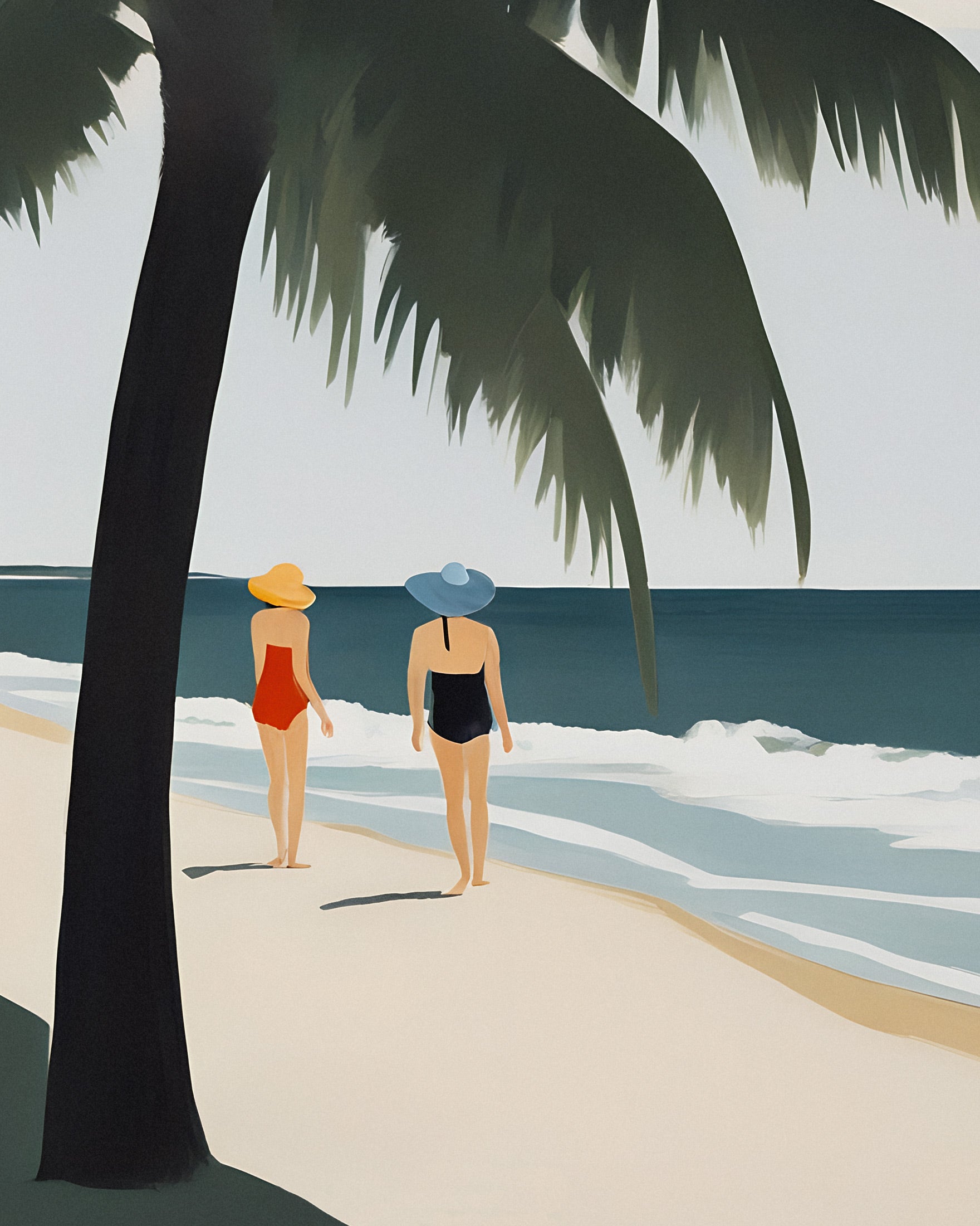 Émilie i Natacha na plaży - plakat Tropikalny raj