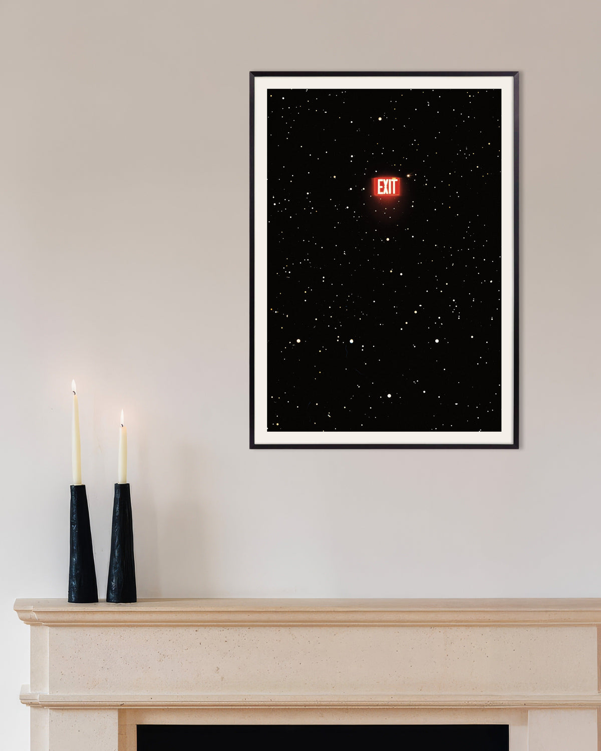 Plakat „Wyjście ku wszechświatowi” w metalowej ramie