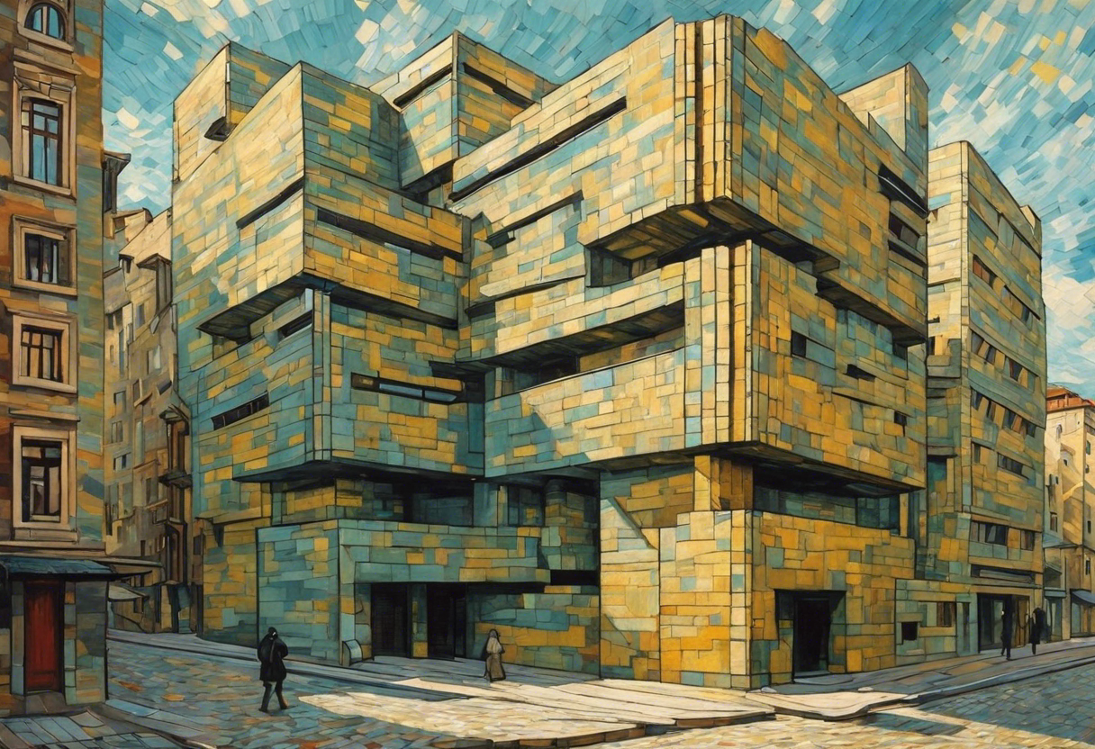 Malarstwo uchwycenie namiętnego wzburzenia natury i ludzkiej emocji, Architektura - Plakat