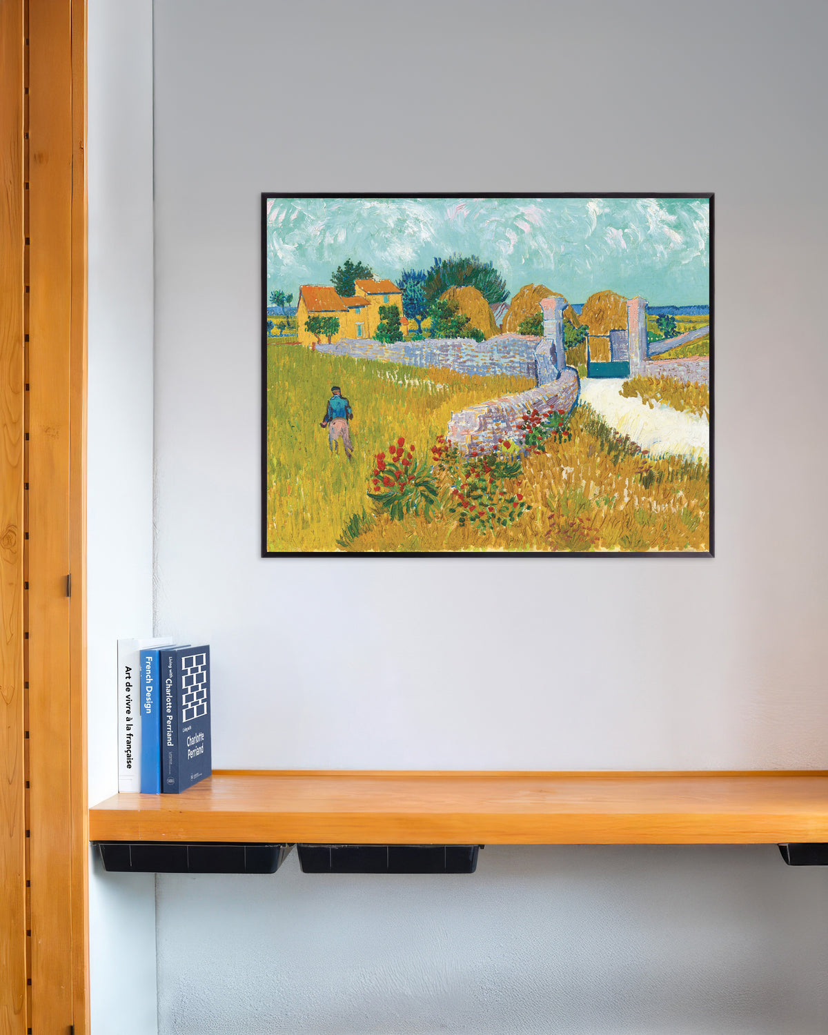 Plakat „Gospodarstwo w Prowansji (1888), Vincent van Gogh” w metalowej ramie