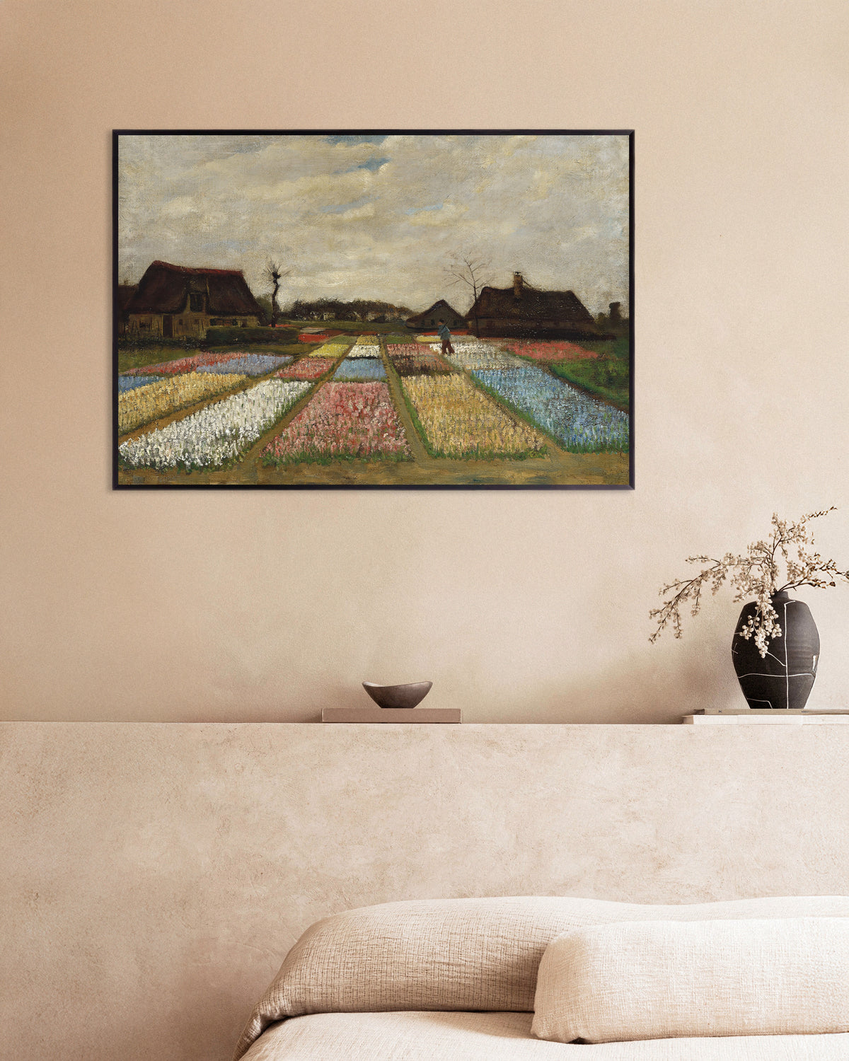 Plakat „Kwietniki w Holandii (ok. 1883) Vincenta van Gogha” w metalowej ramie
