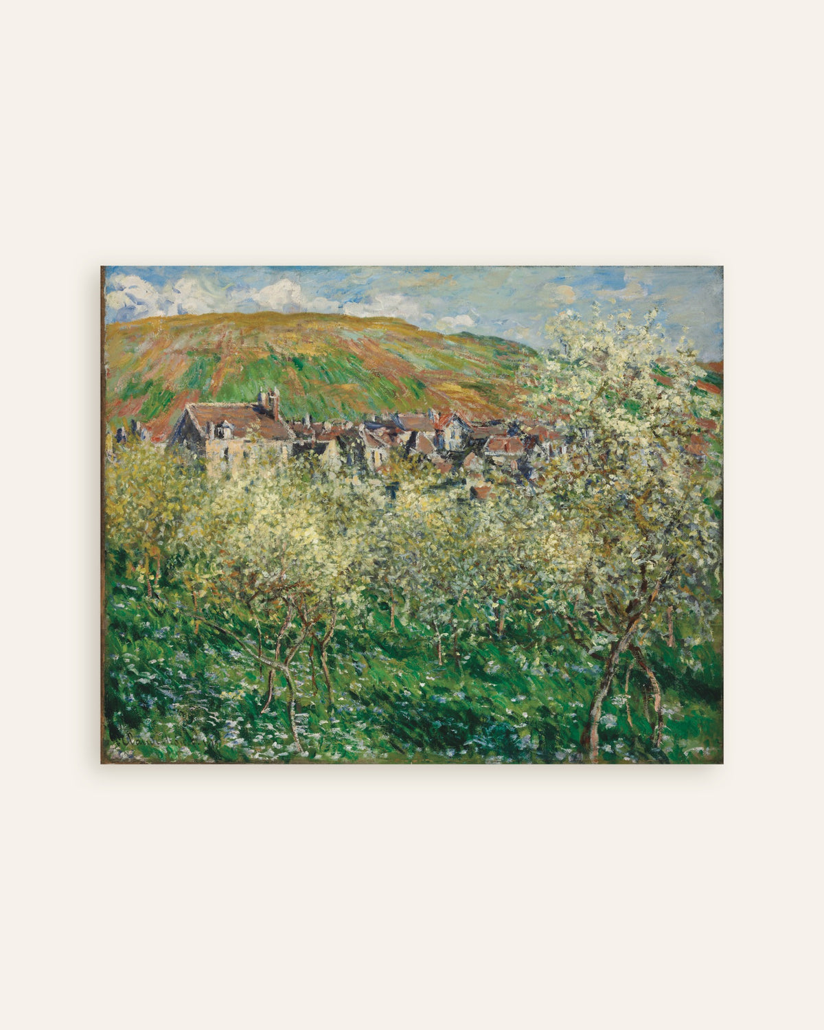 Plakat Kwitnące śliwy (1879), Claude Monet, miniatura