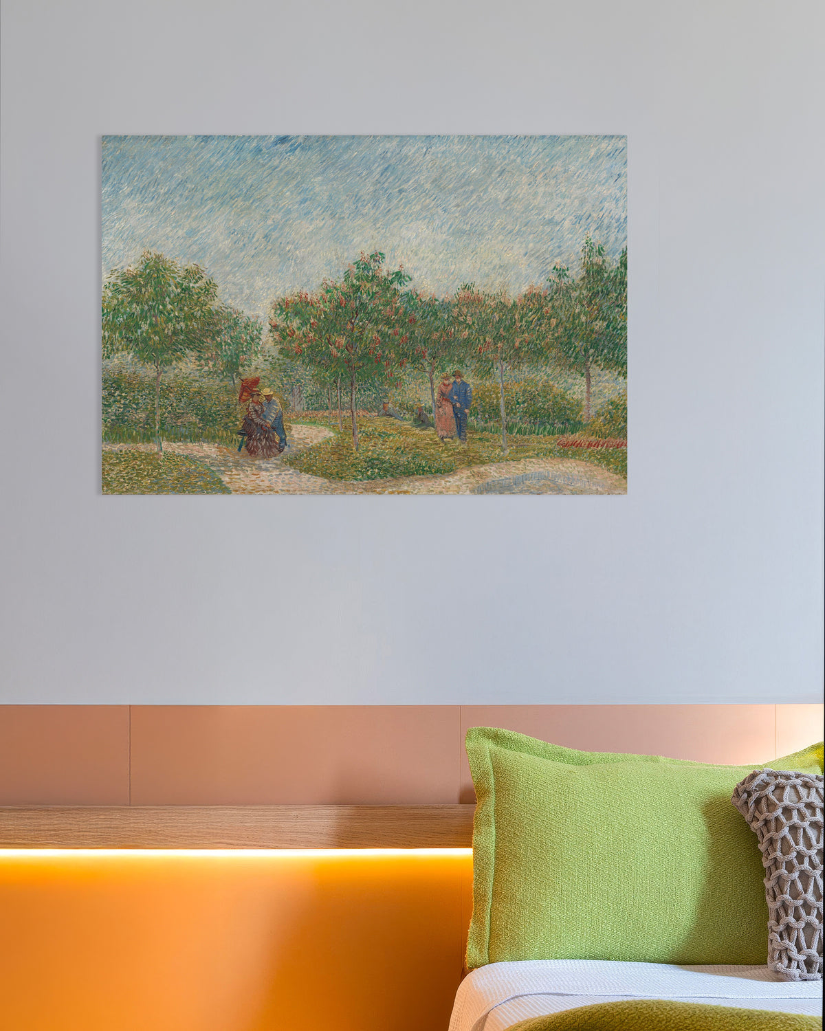 Plakat: Ogród z zalotnymi parami, plac Saint-Pierre (1887), Vincent van Gogh
