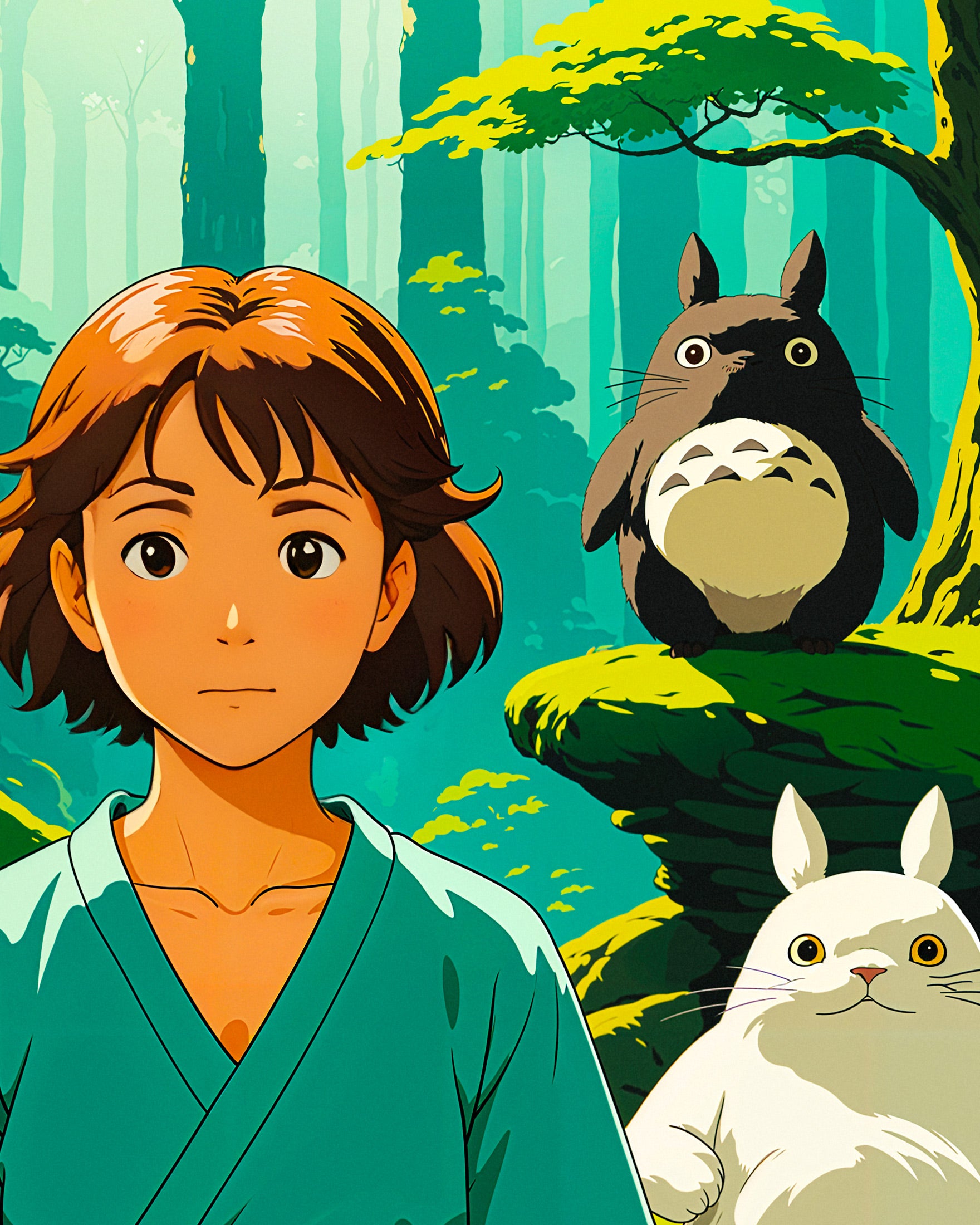 Plakat Studio Ghibli, Totoro i medytacja