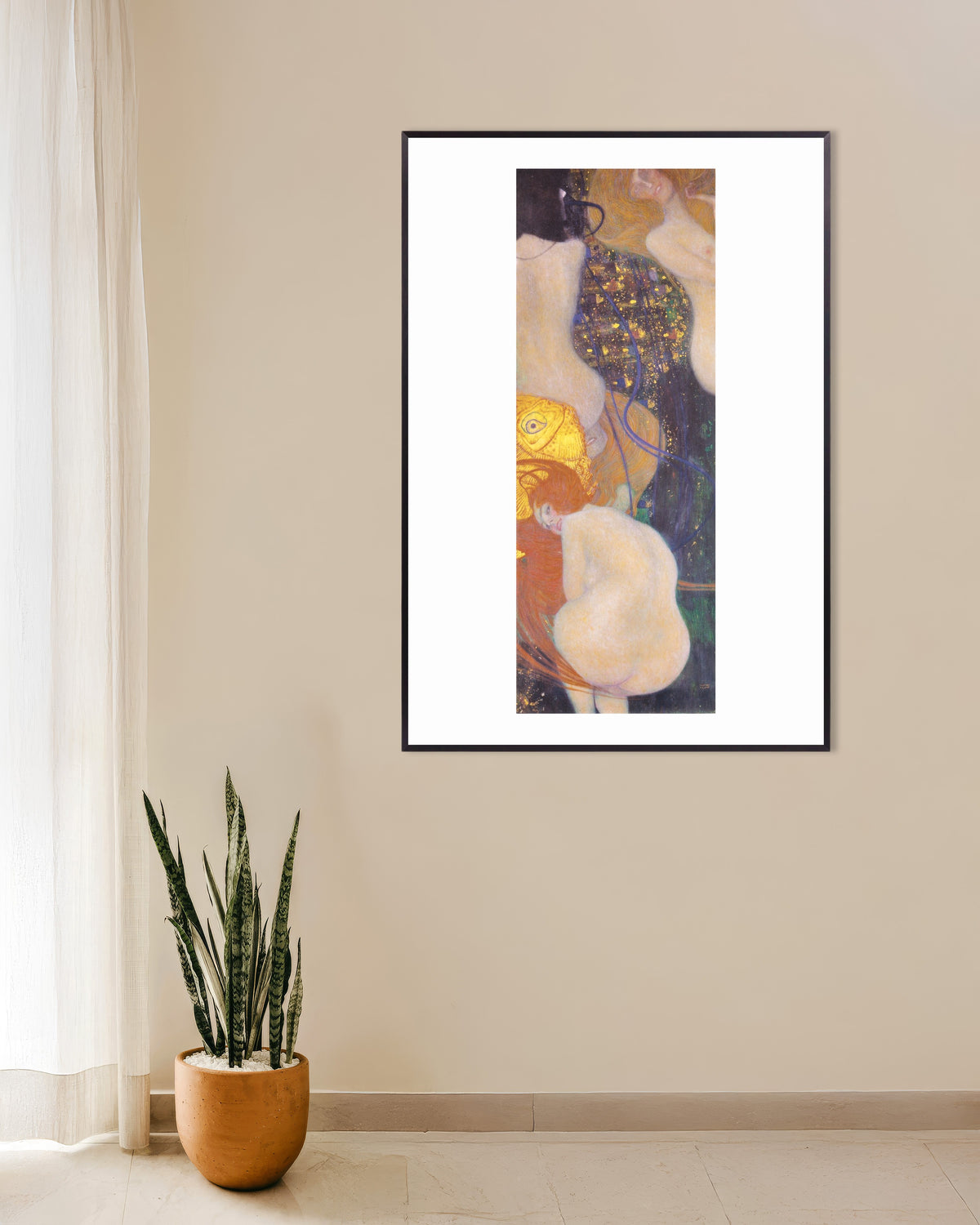 Plakat Złote rybki (1901–1902), Gustav Klimt, w metalowej ramie
