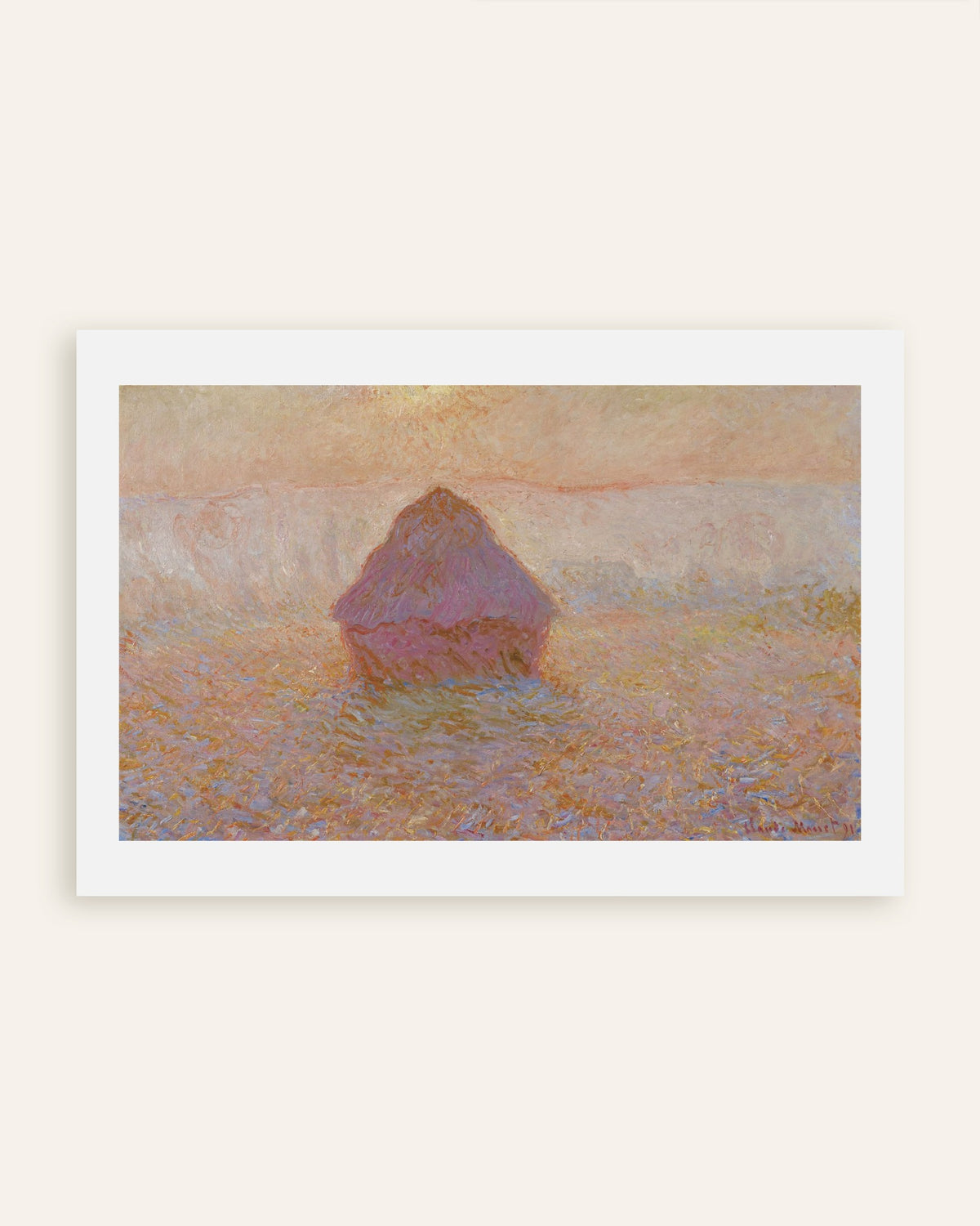 Plakat Stóg, słońce we mgle (1891), Claude Monet, miniatura