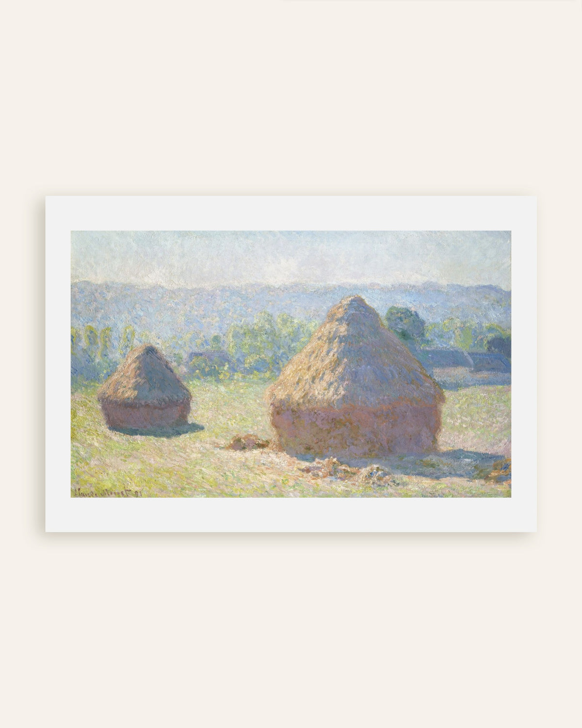 Plakat Stogi, koniec lata (1891), Claude Monet, miniatura