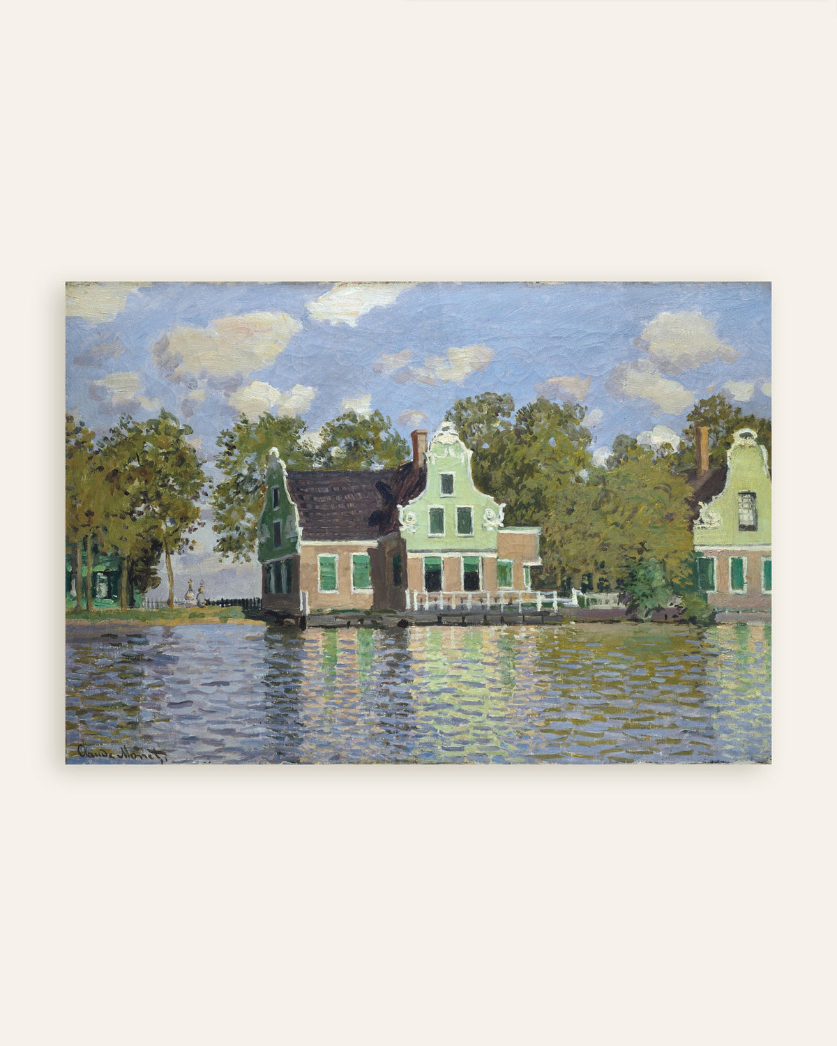 Plakat Domy nad brzegiem Zaan (1871), Claude Monet, miniatura