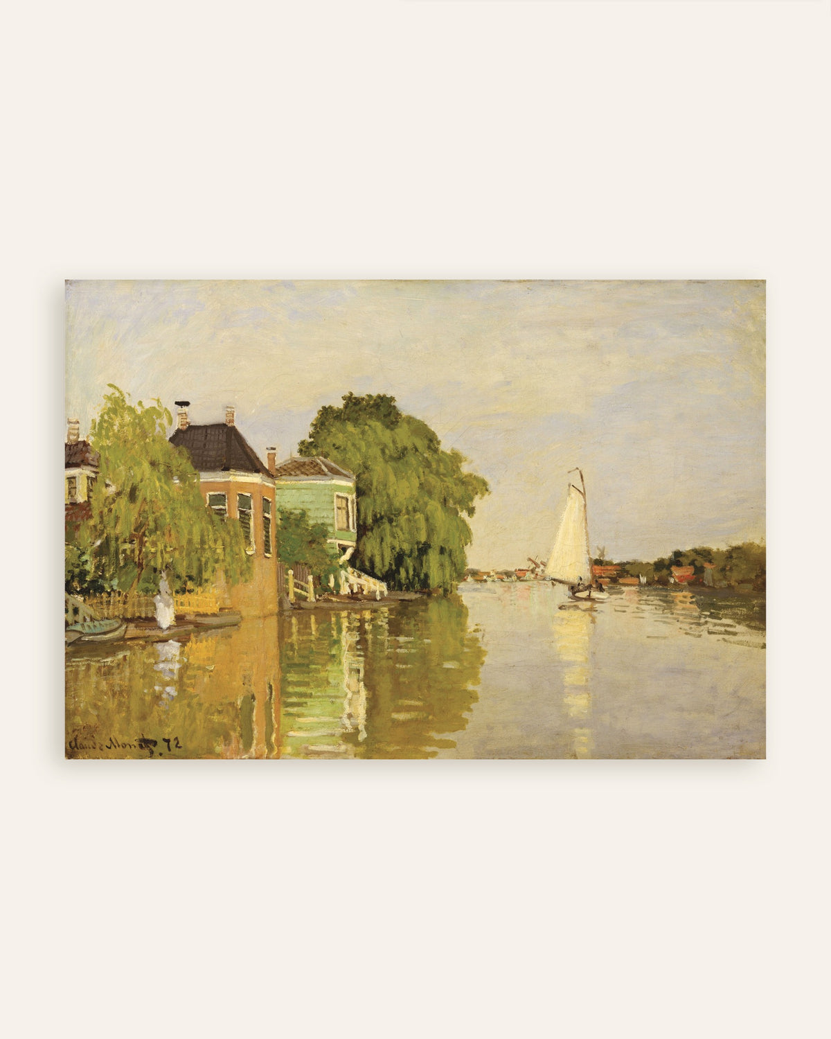 Plakat Domy nad Achterzaan (1871), Claude Monet, miniatura