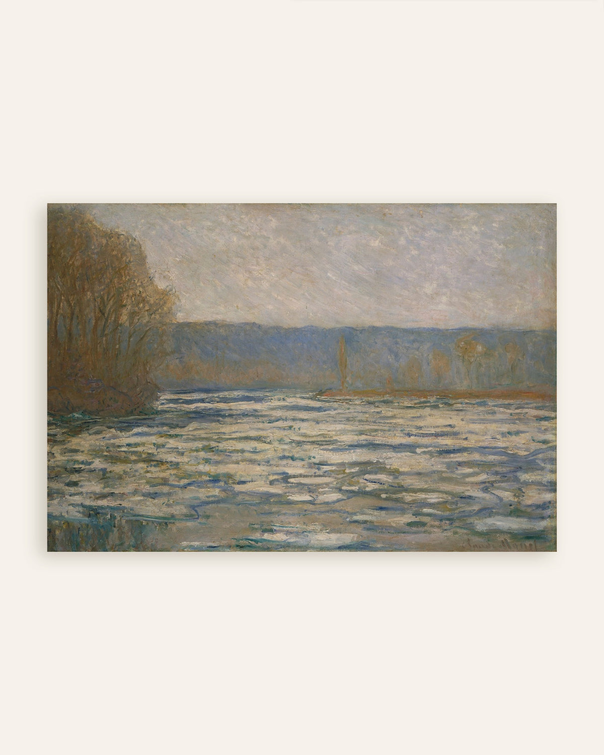Plakat Kra na Sekwanie koło Bennecourt (1893), Claude Monet, miniatura