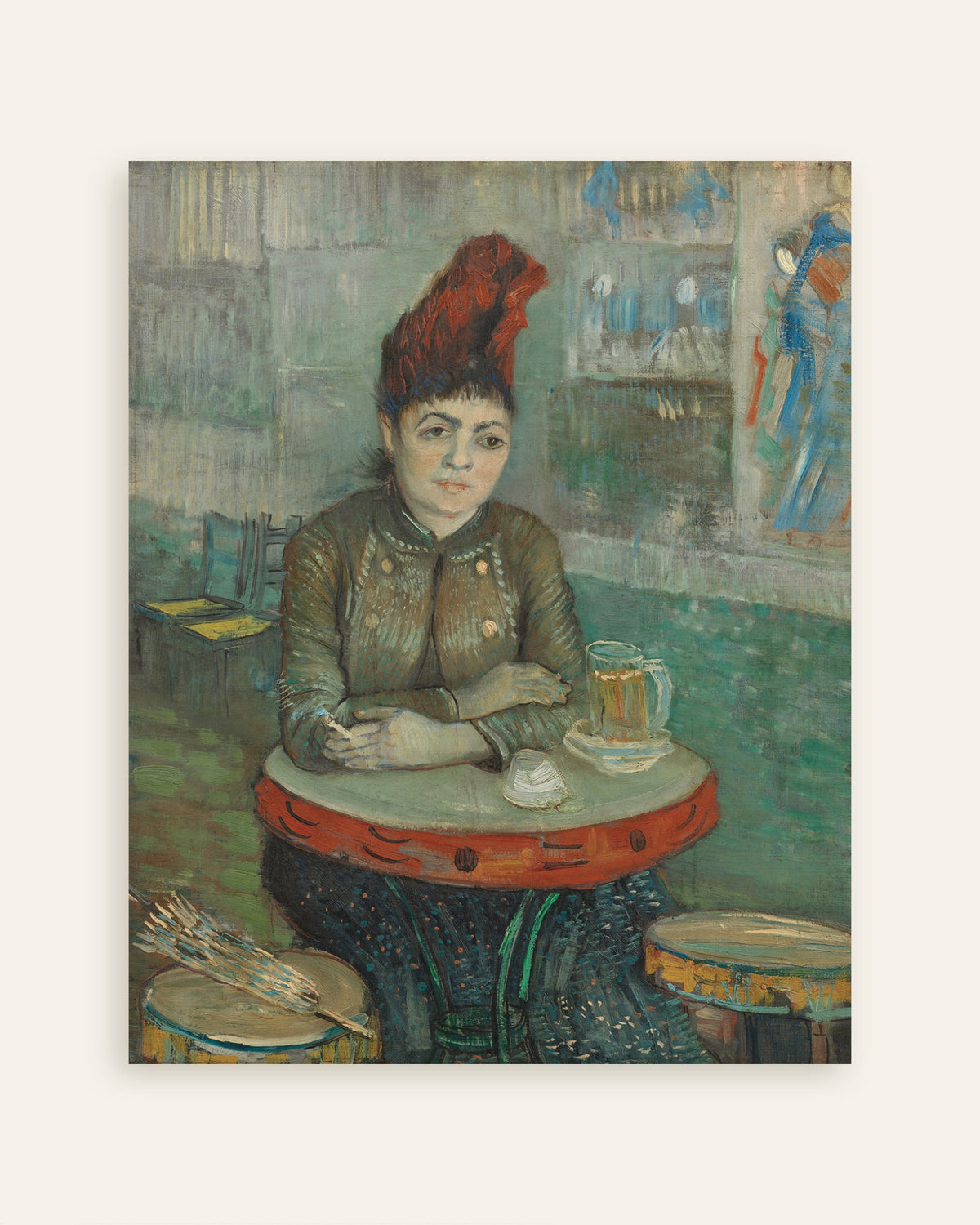 Plakat „W kawiarni, Agostina Segatori w Le Tambourin (1887), Vincent van Gogh”, miniatura