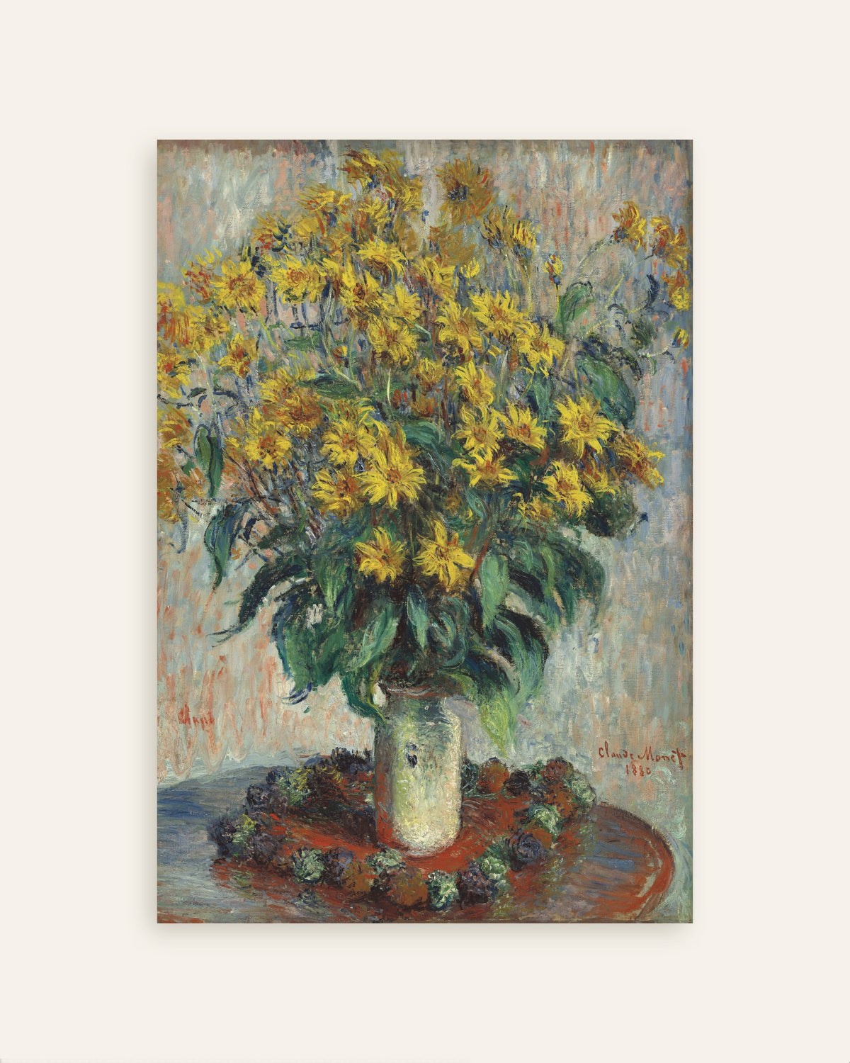 Plakat Kwiaty topinamburu (1880), Claude Monet, miniatura