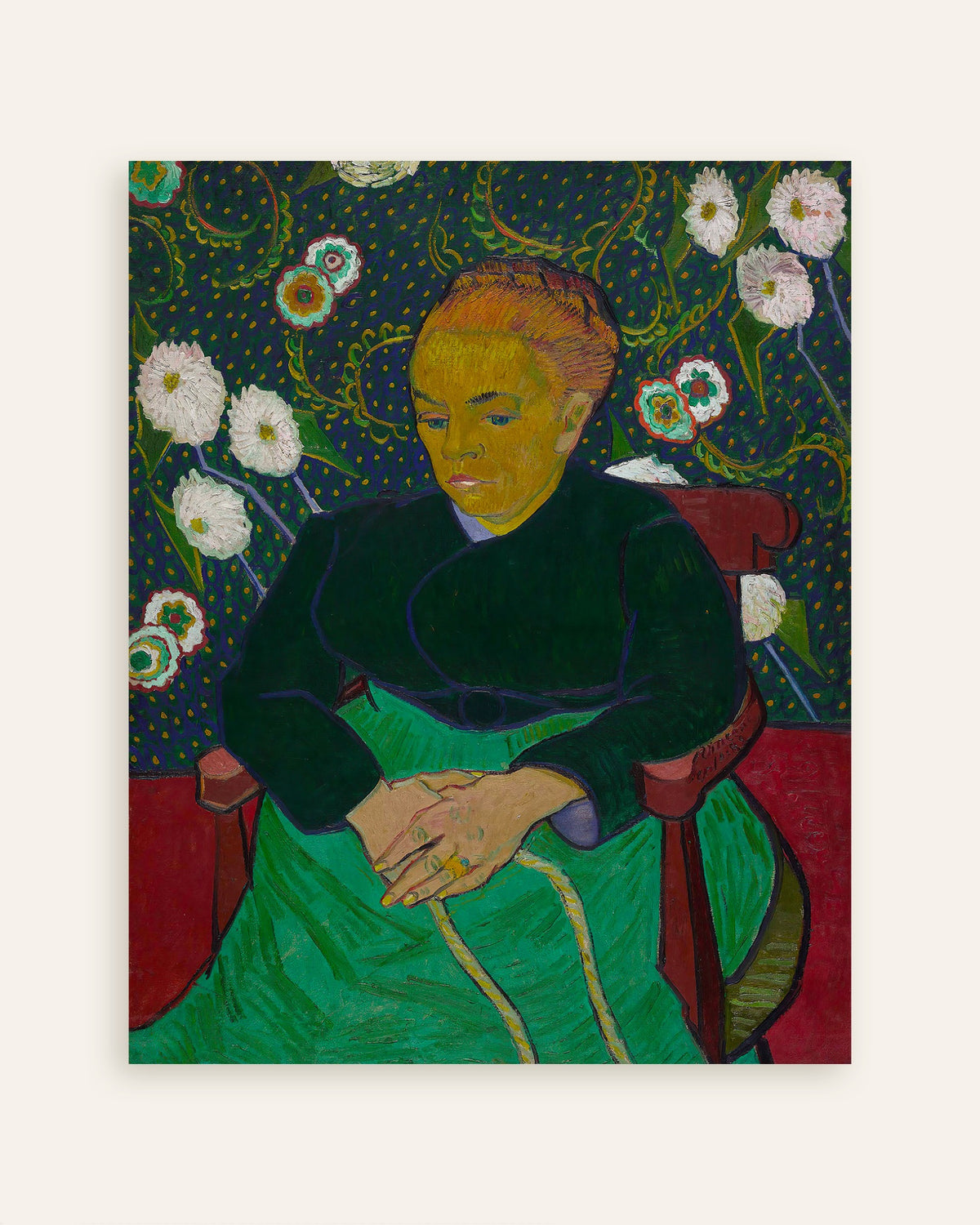 Miniatura plakatu „La Berceuse, Madame Roulin kołysząca kołyskę (1889), Vincent van Gogh”