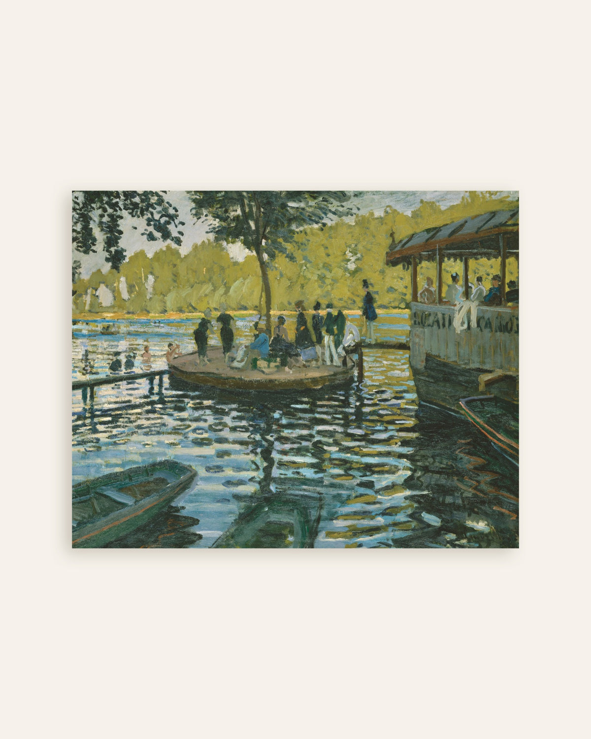 Plakat La Grenouillère (1869), Claude Monet, miniatura