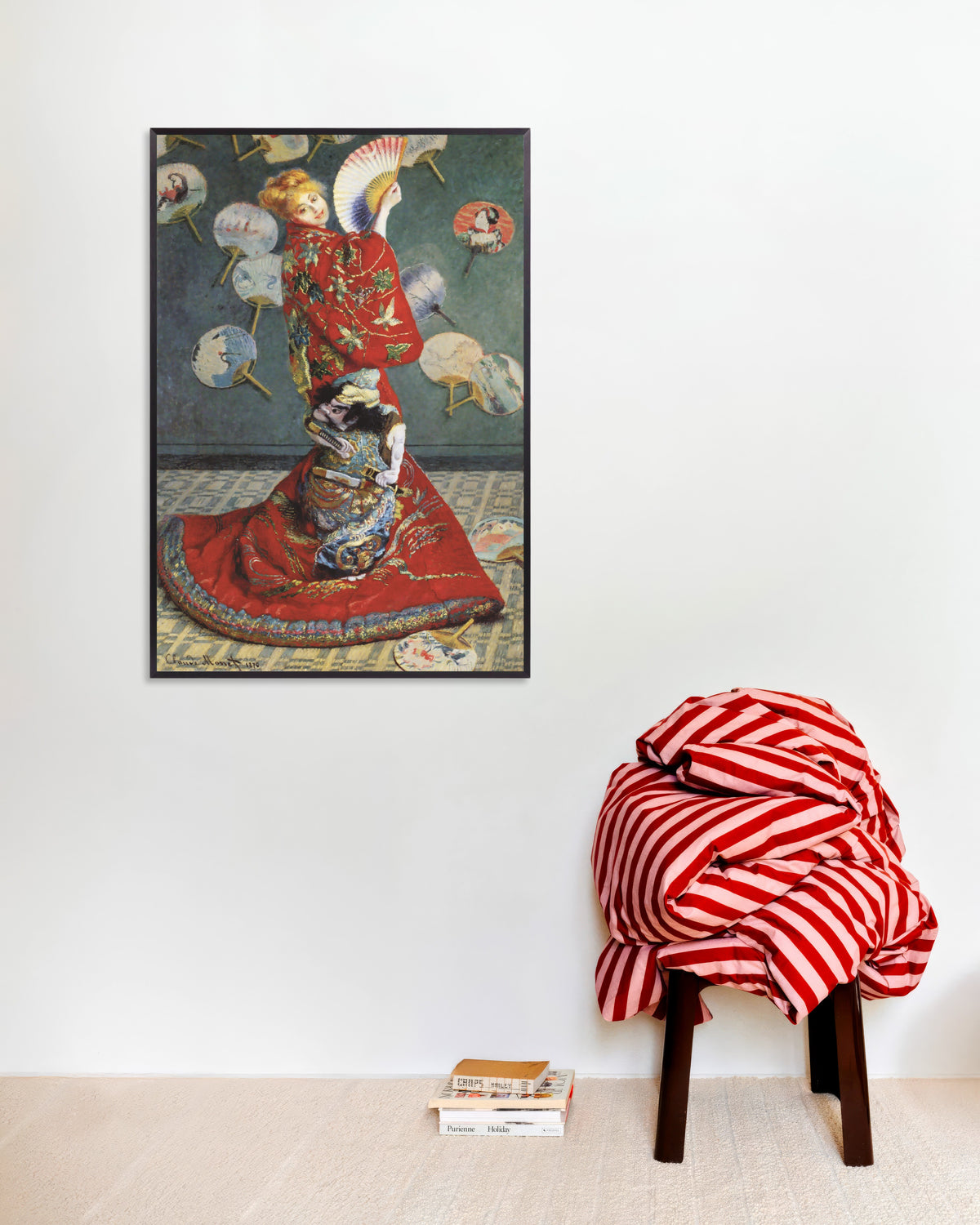 Plakat La Japonaise, Camille Monet w japońskim stroju (1876), Claude Monet, w metalowej ramie