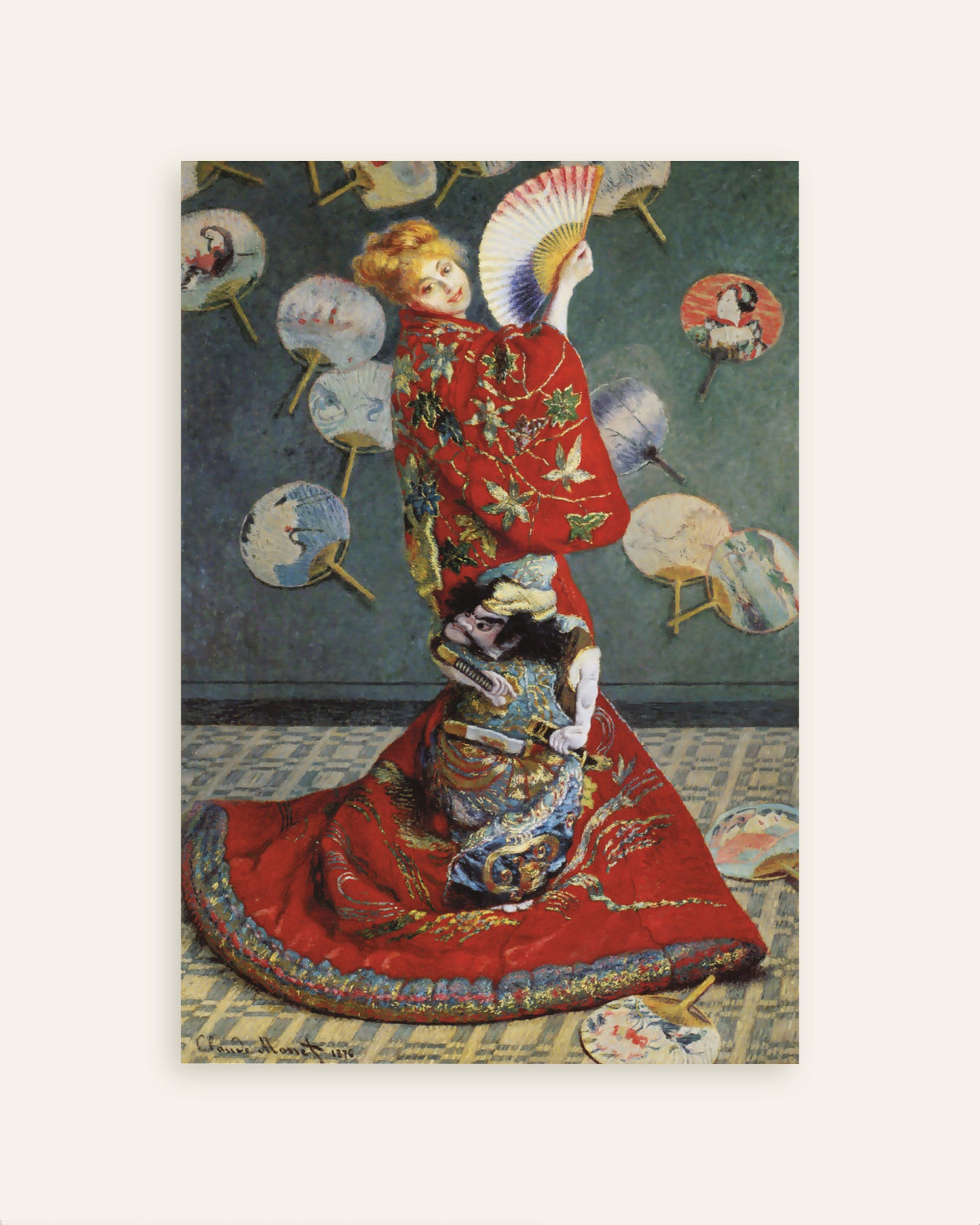 Plakat La Japonaise, Camille Monet w japońskim stroju (1876), Claude Monet, miniatura