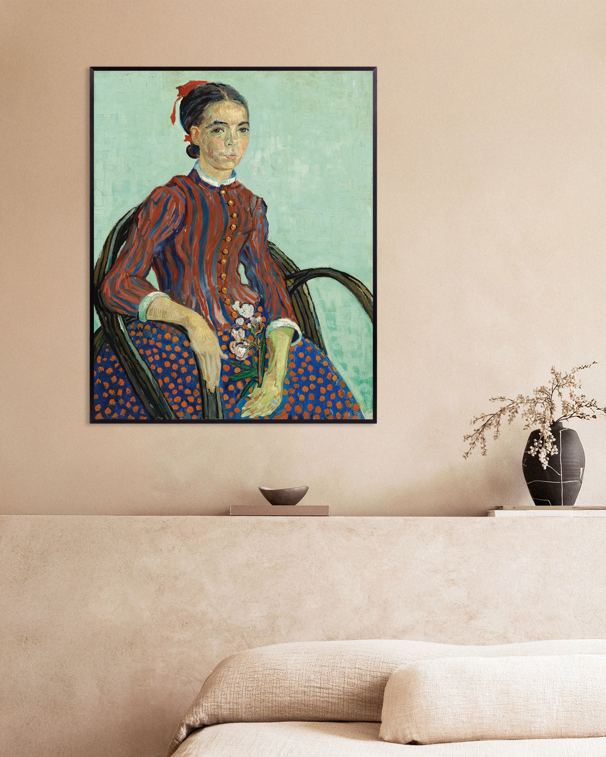 Plakat „La Mousmé (1888) Vincenta van Gogha” w metalowej ramie