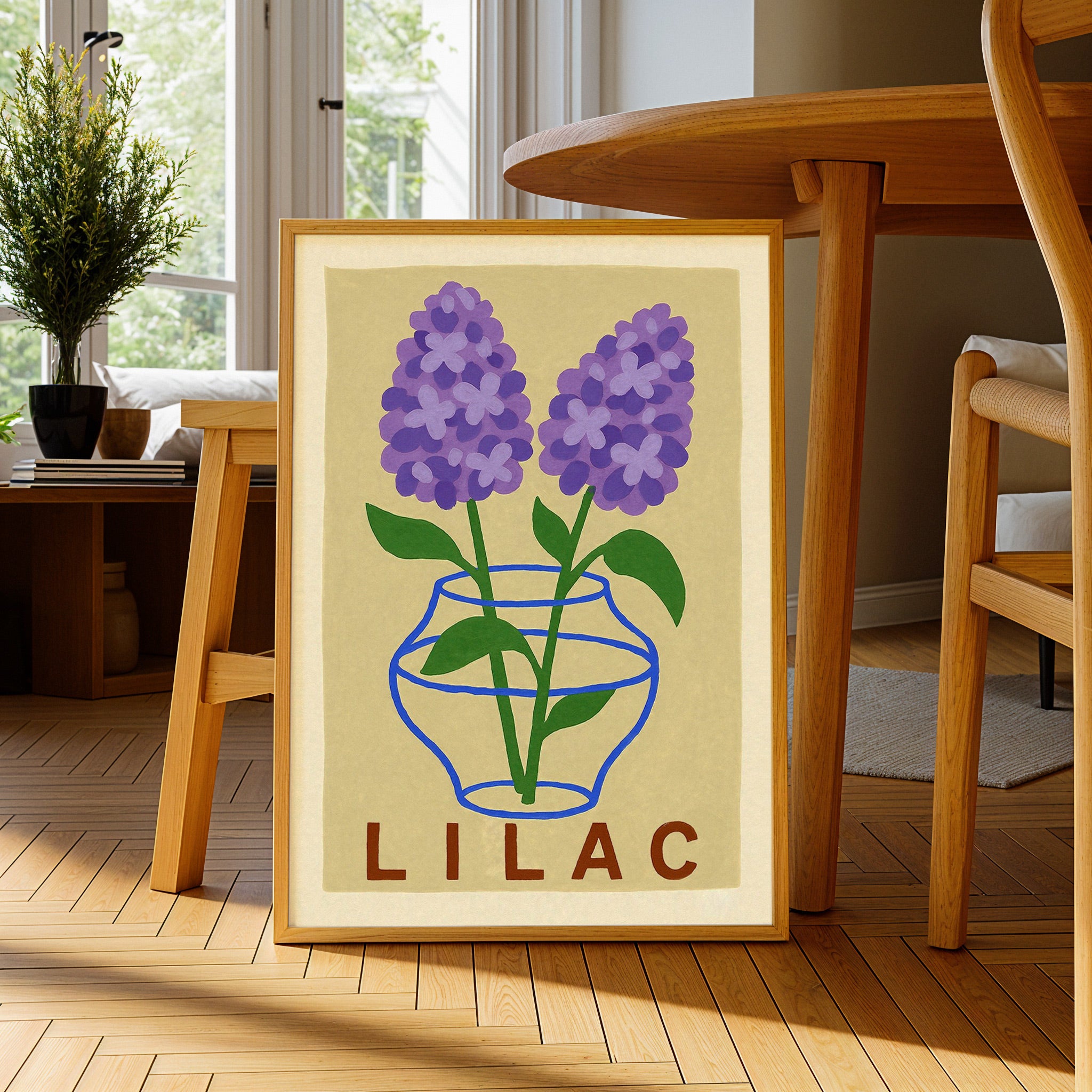 Fioletowy nadruk Plakat
