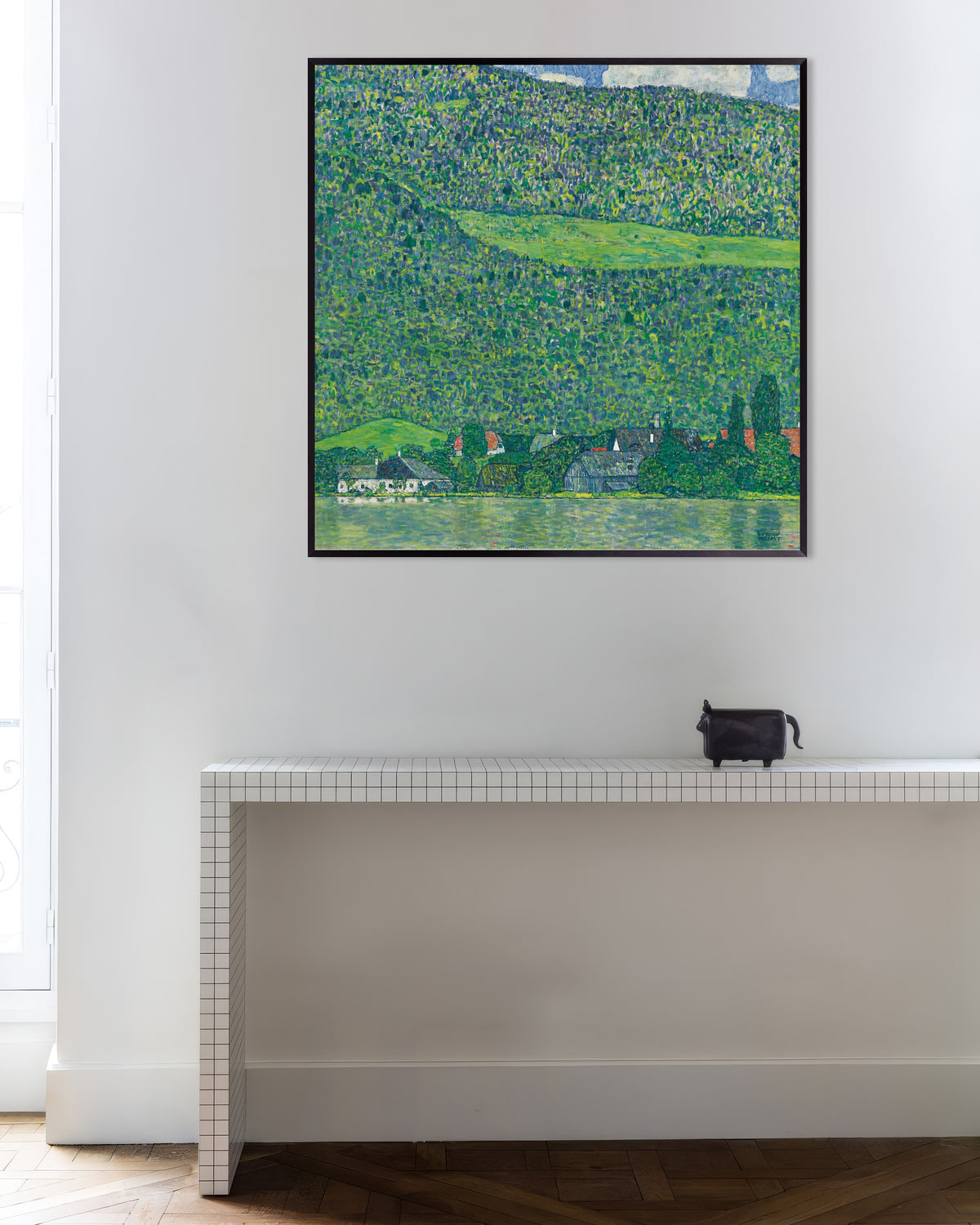 Plakat „Litzlberg nad jeziorem Attersee (1914–1915), Gustav Klimt” w metalowej ramie