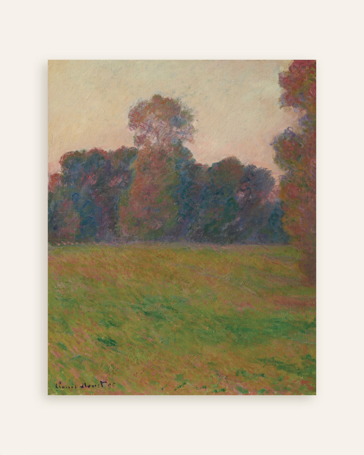 Plakat Łąka w Giverny (1886), Claude Monet, miniatura