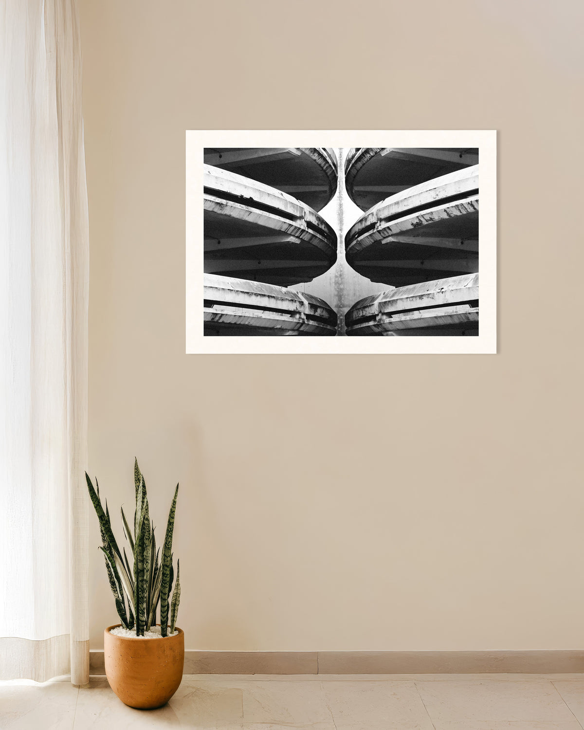 Plakat „Symetryczne rampy parkingowe”