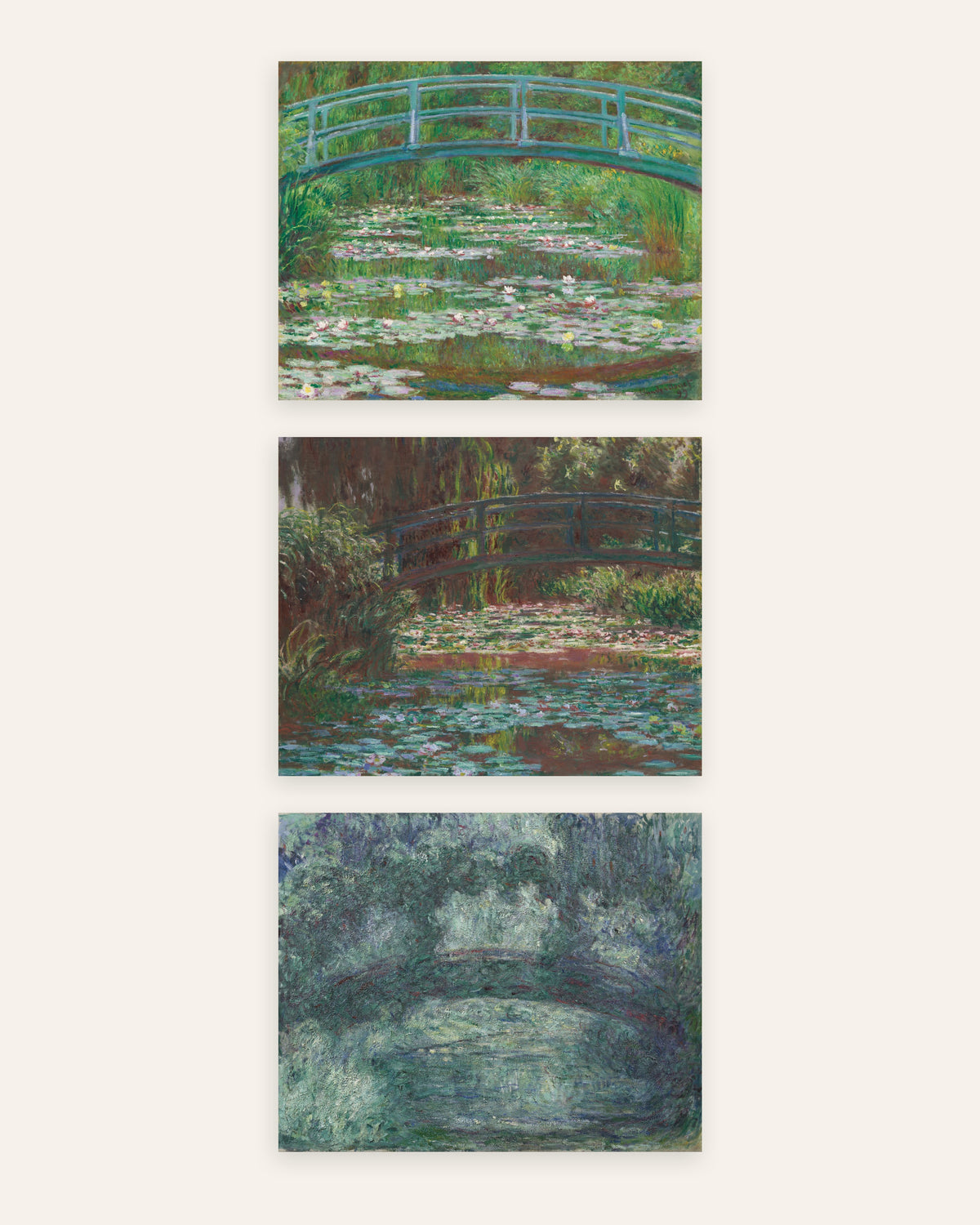 Plakaty Moneta, zestaw 3: Japoński mostek w Giverny, 1899–1924, bez ramy
