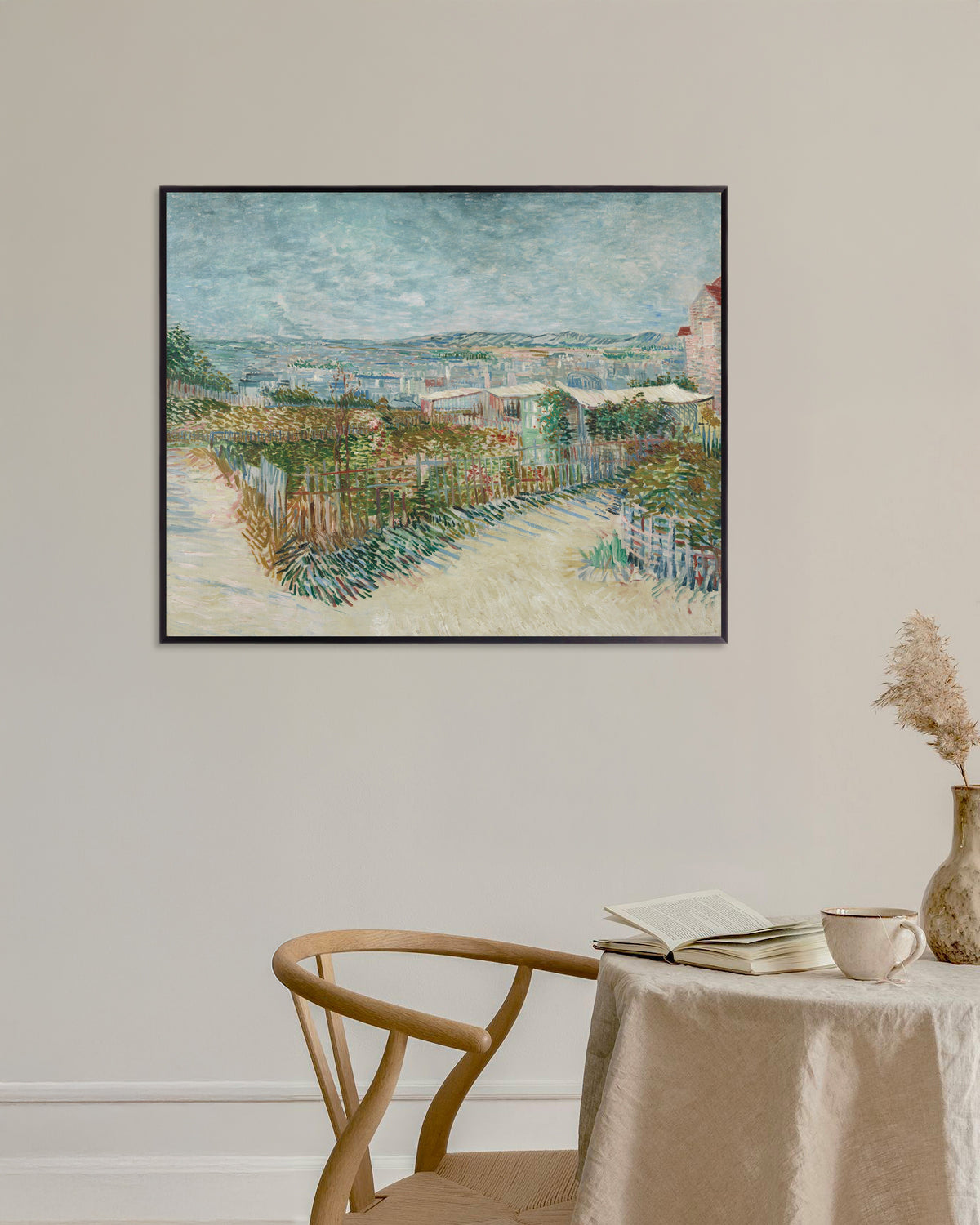 Plakat „Montmartre, za Moulin de la Galette (1887), Vincent van Gogha” w metalowej ramie