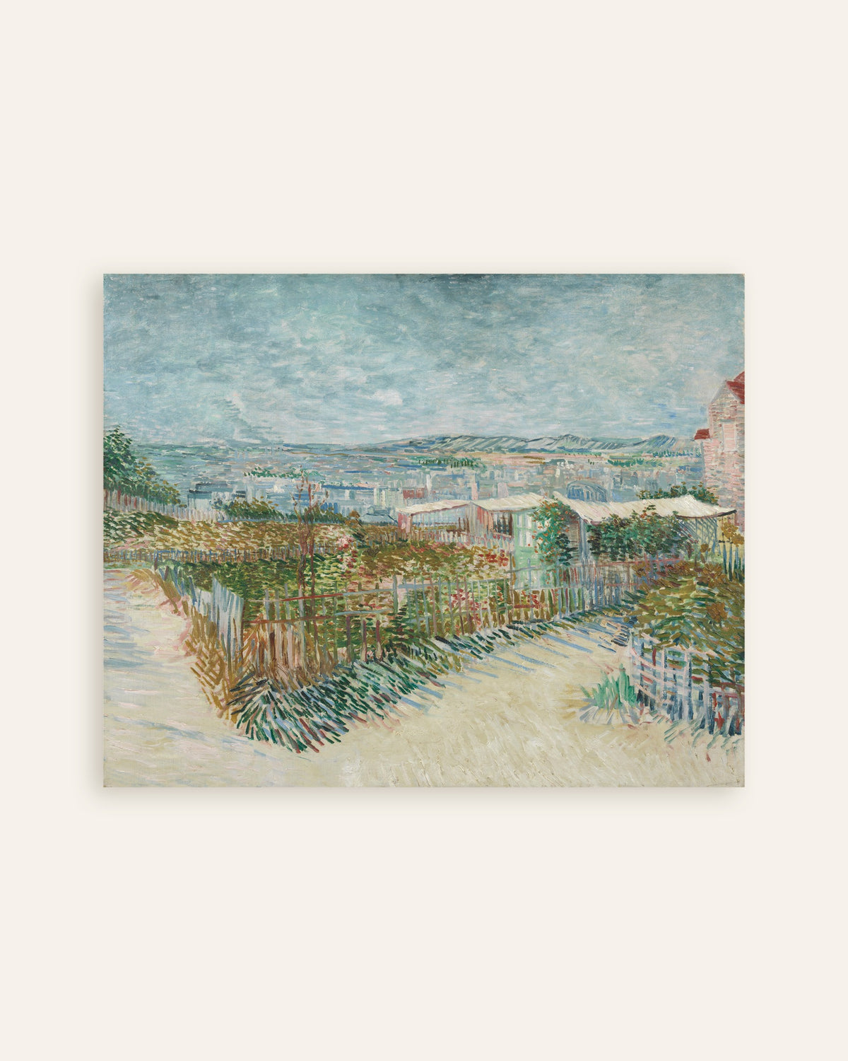 Plakat „Montmartre, za Moulin de la Galette (1887), Vincent van Gogha”, miniatura