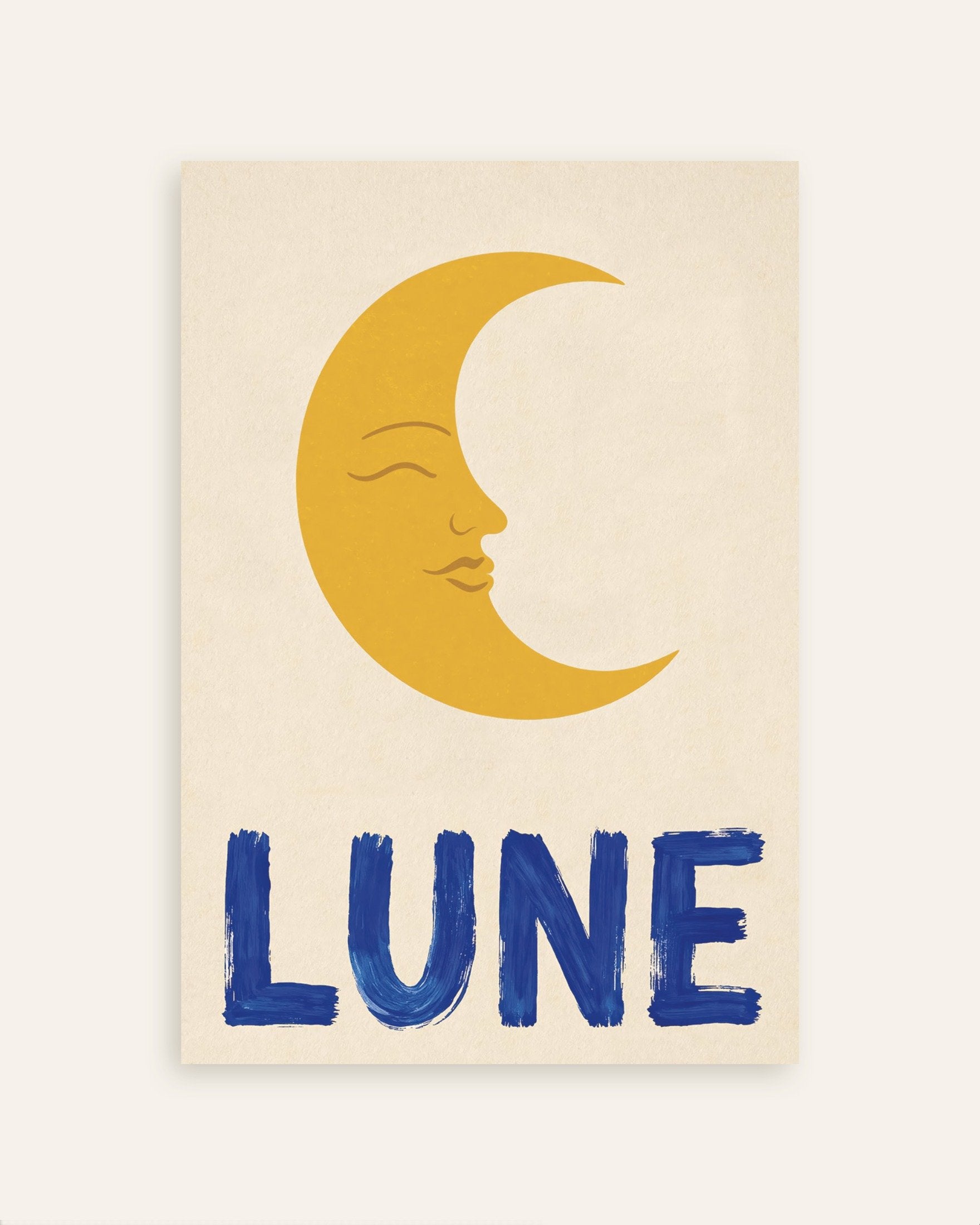 Poster of Moon poster - Calm French-inspired wall art, thumbnail