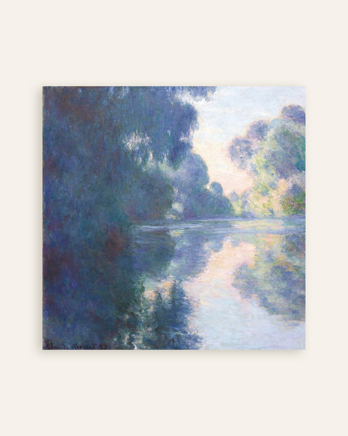 Plakat Poranek nad Sekwaną (1897), Claude Monet, miniatura