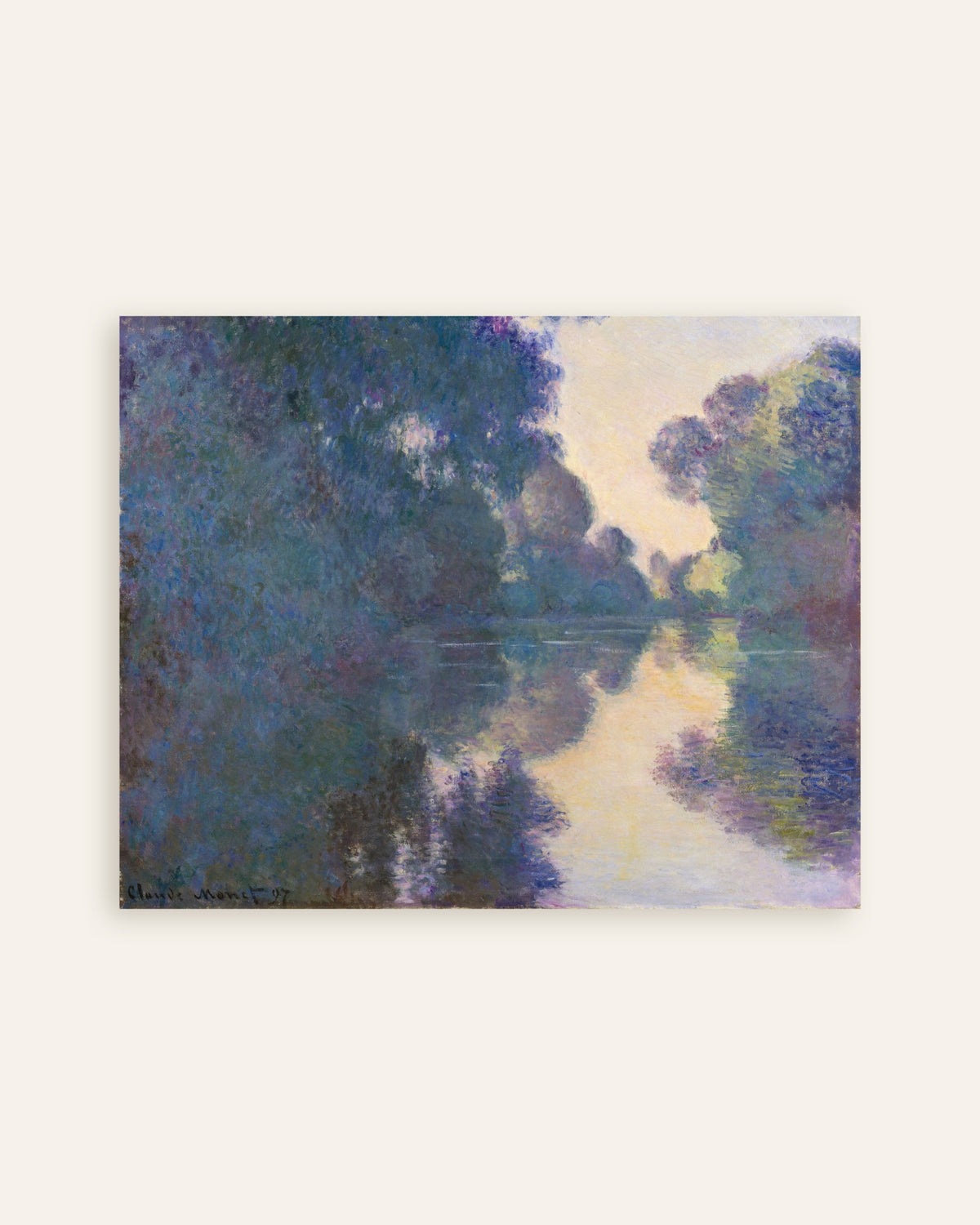Plakat Poranek nad Sekwaną koło Giverny (1897), Claude Monet, miniatura