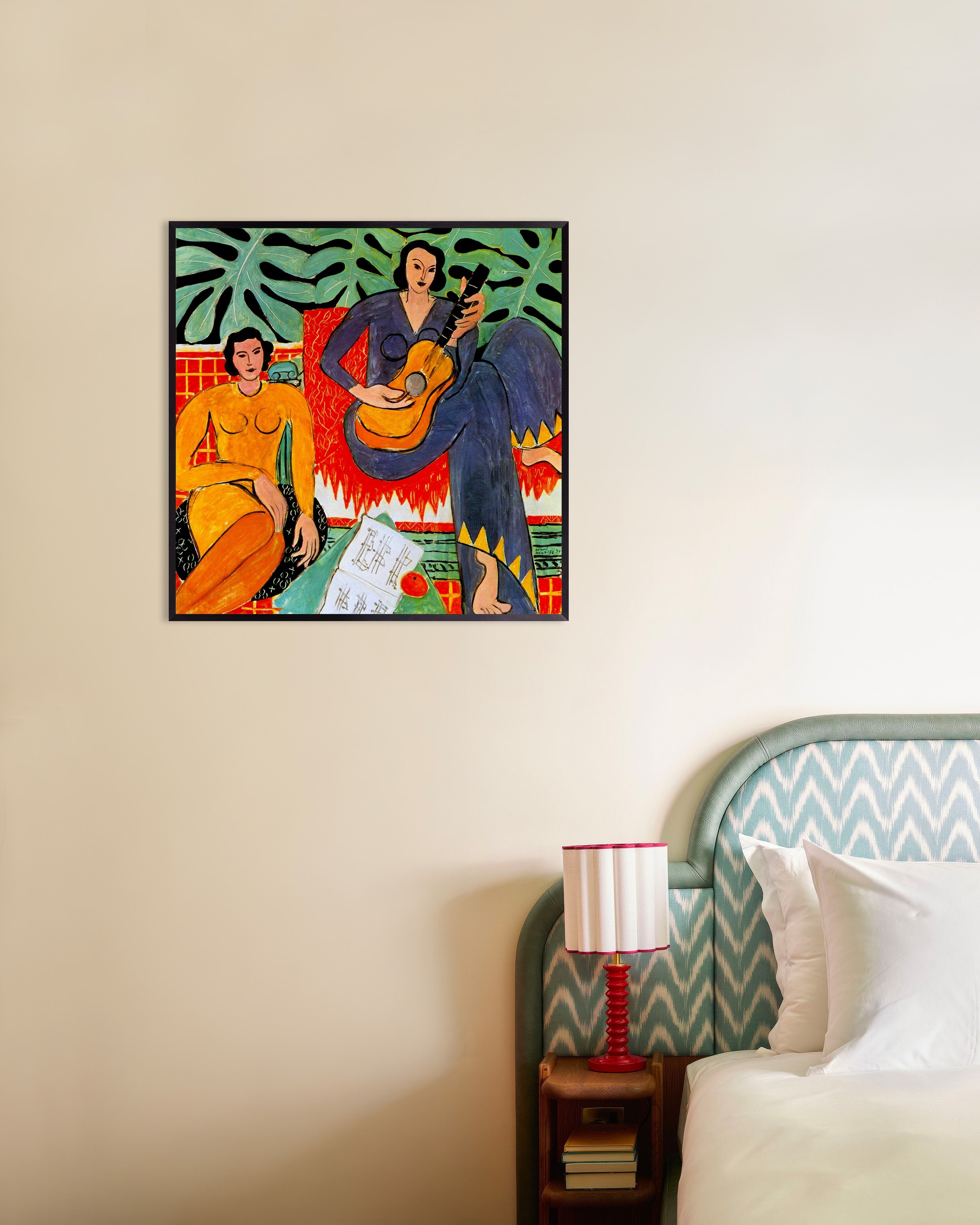 Poster of Music (1939) by Henri Matisse, with metal frame