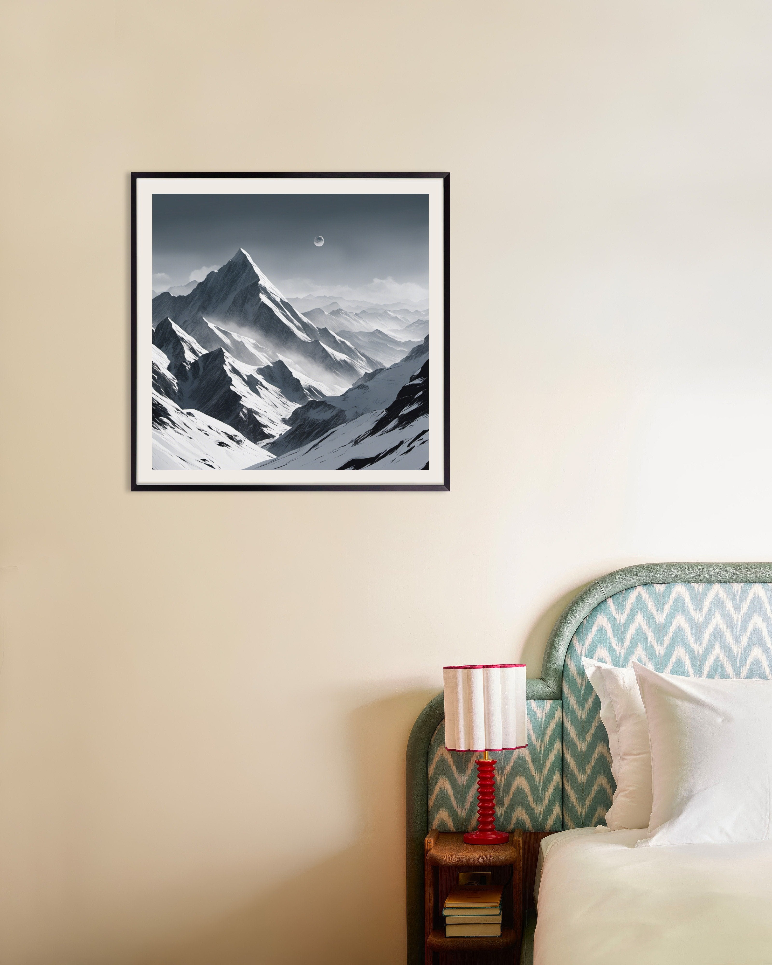 Poster of Neo-minimalism, Mountains - Poster, with metal frame