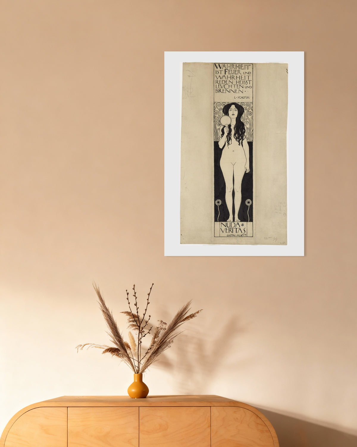 Plakat Nuda Veritas (1898), Gustav Klimt