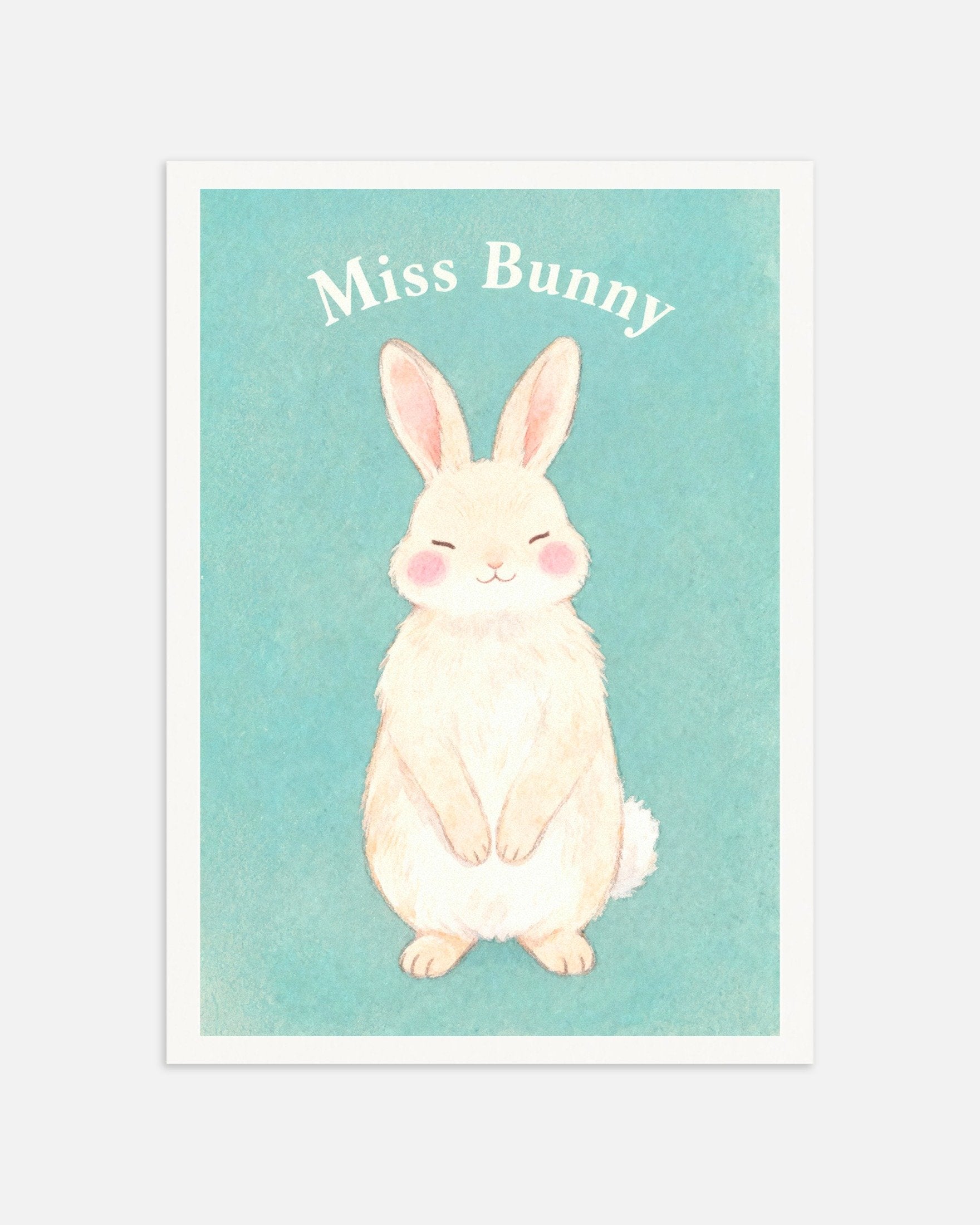 Poster of Nursery bunny wall art – Miss Bunny, sweet watercolor, thumbnail