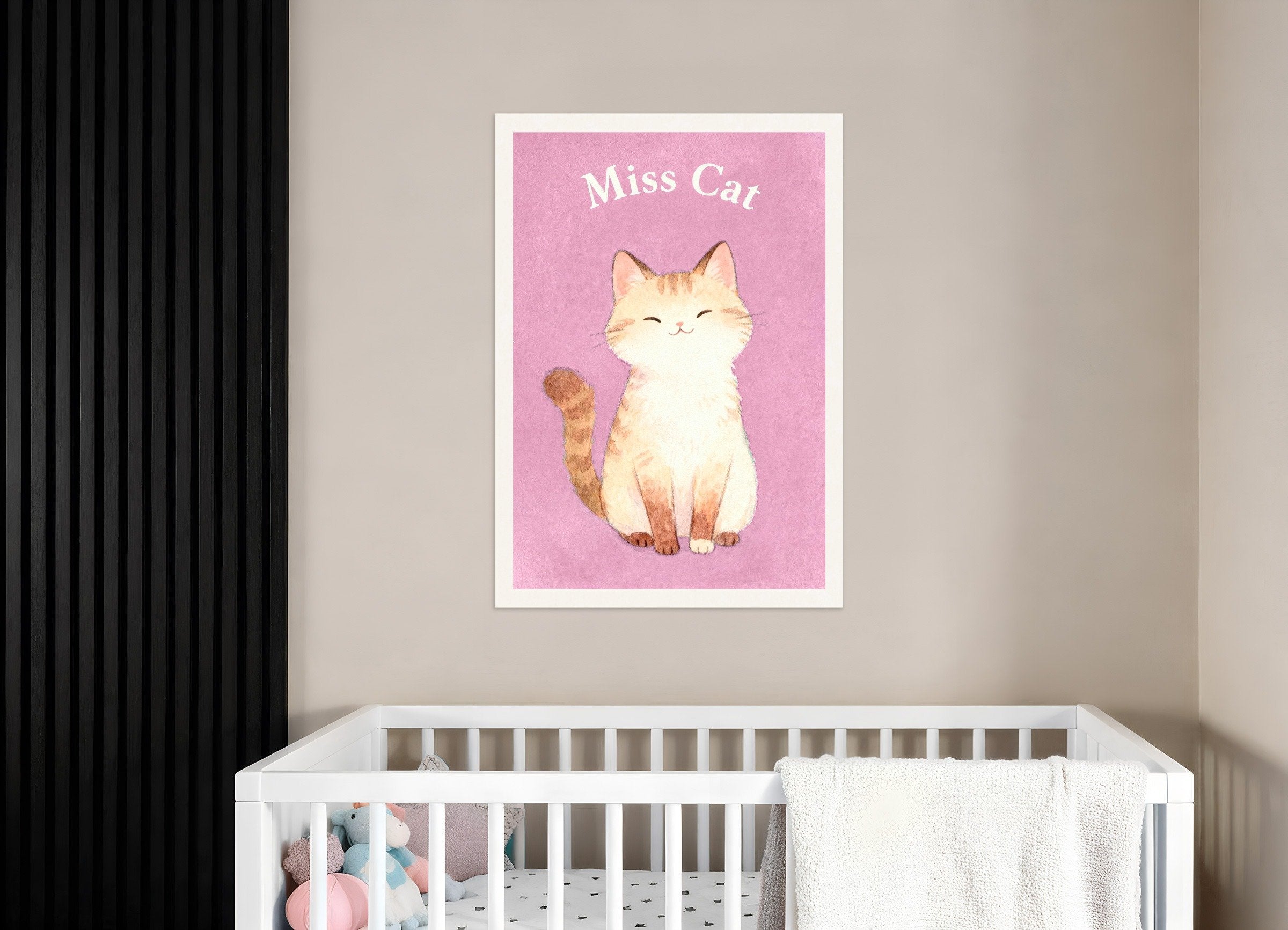 Poster of Nursery cat wall art – Cute animal poster for children’s room