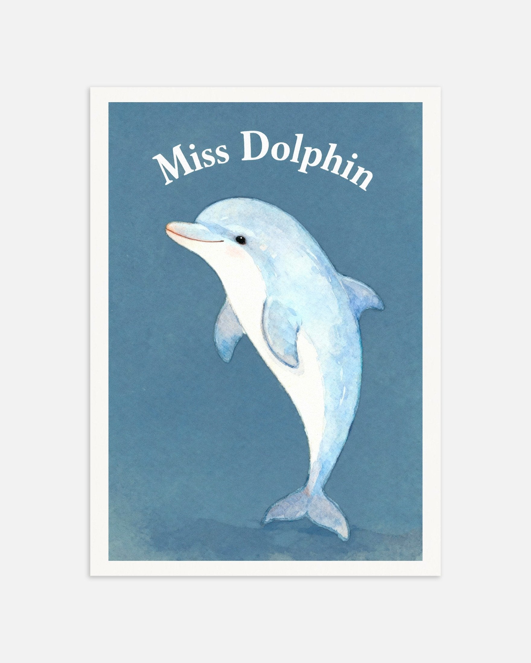 Poster of Nursery dolphin wall art – Playful ocean animal, thumbnail