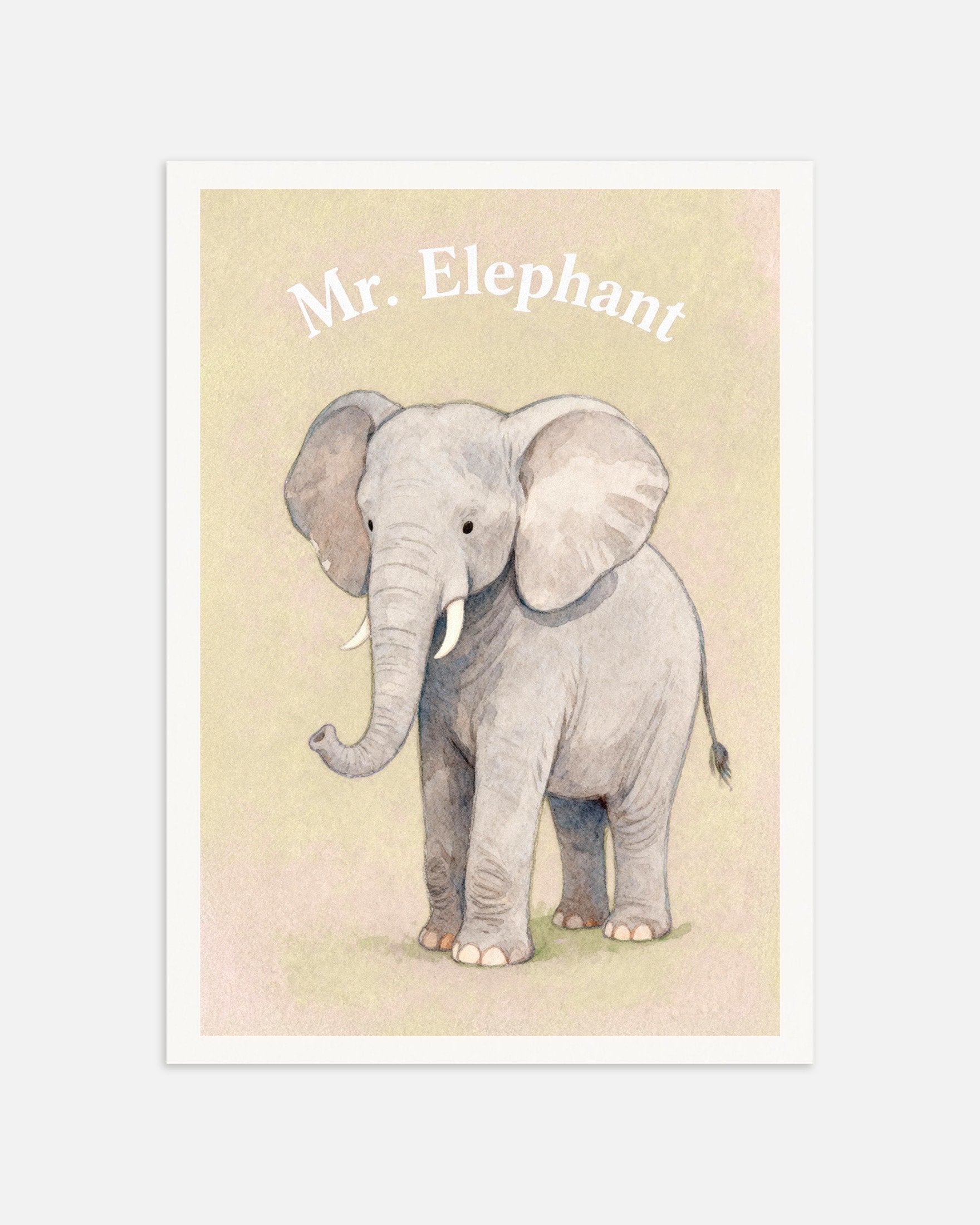 Poster of Nursery elephant wall art – Gentle giant animal, thumbnail
