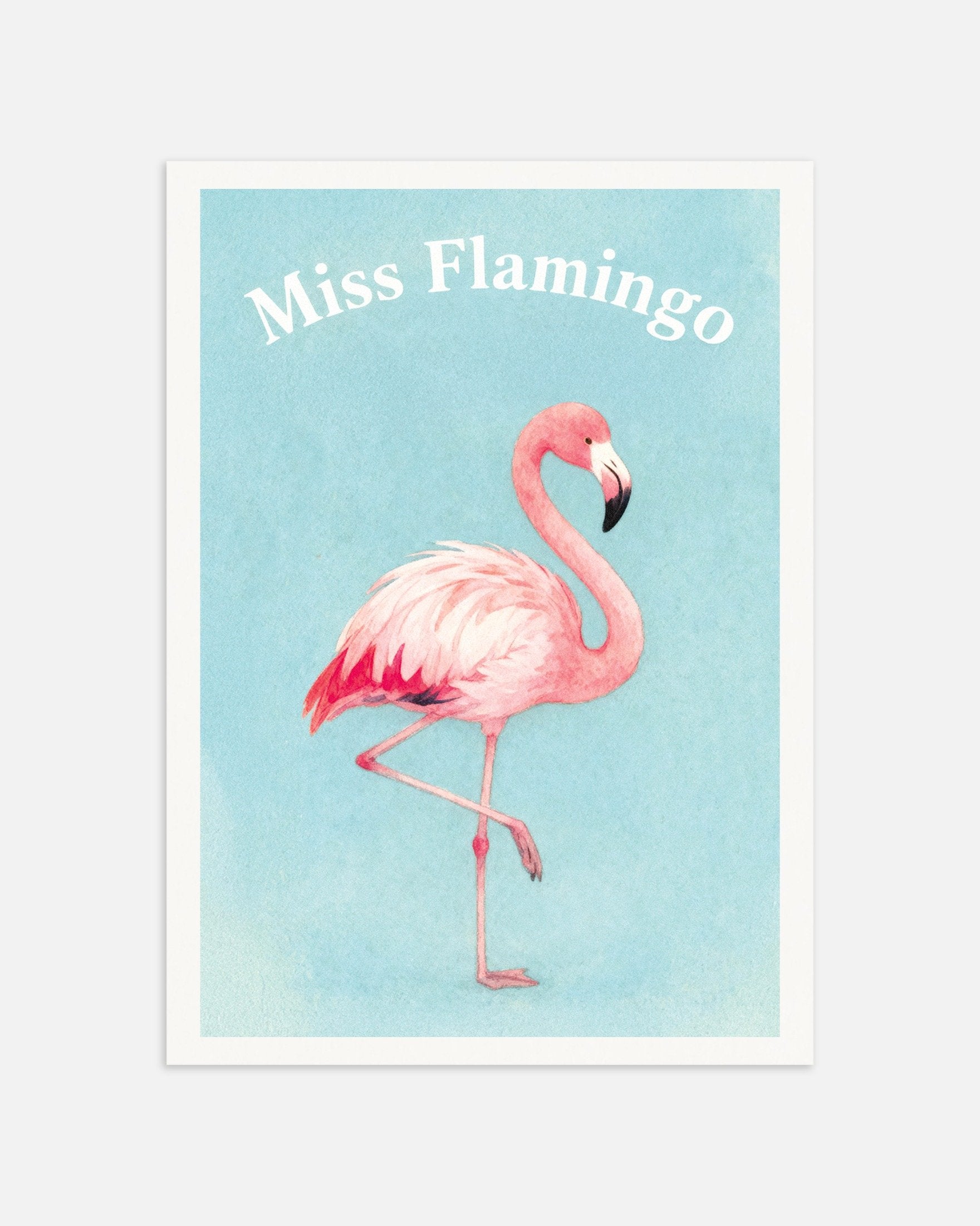 Poster of Nursery flamingo wall art – Watercolor poster, thumbnail