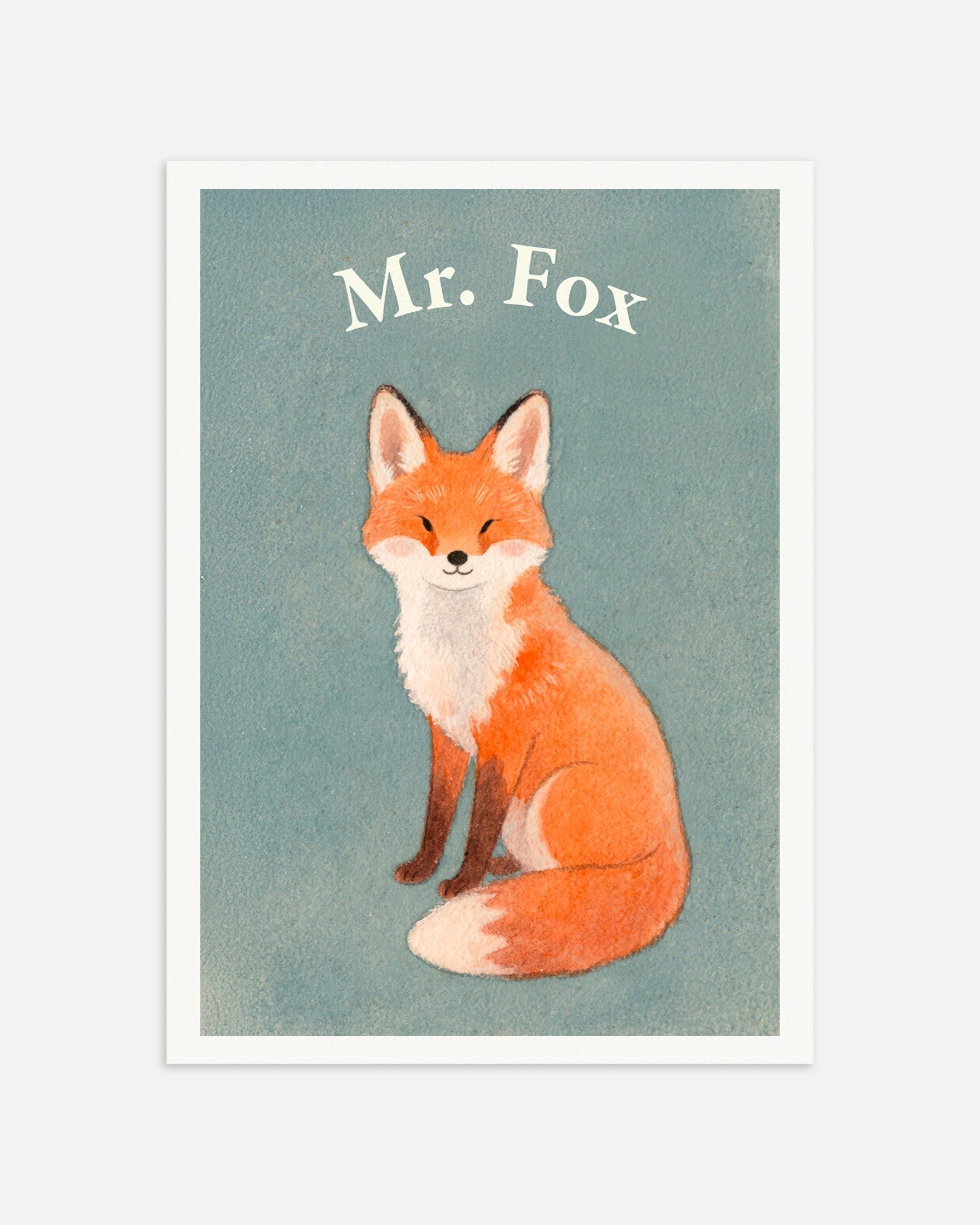Poster of Nursery fox wall art – Woodland charm watercolor, thumbnail