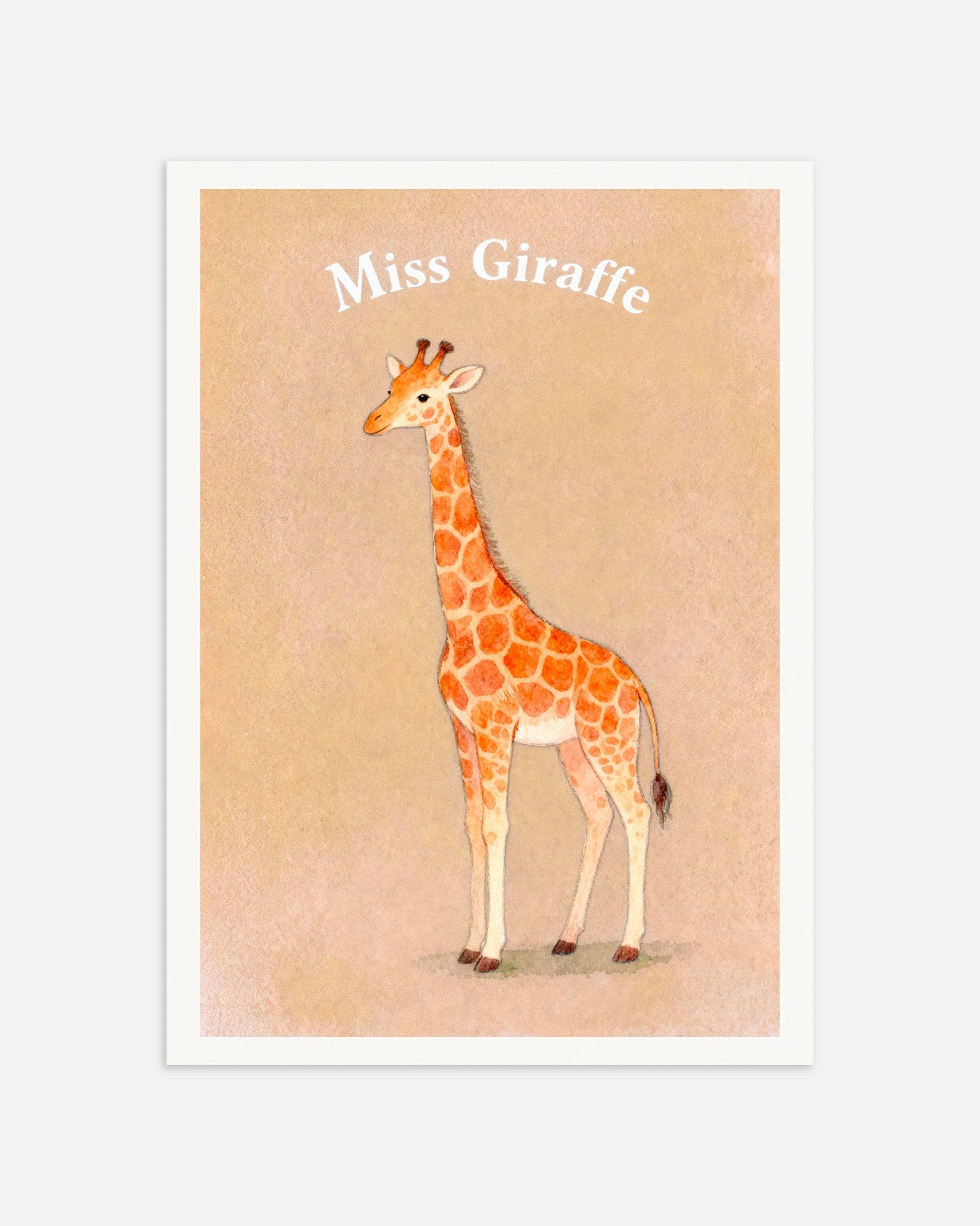 Poster of Nursery giraffe wall art – Tall animal poster, thumbnail