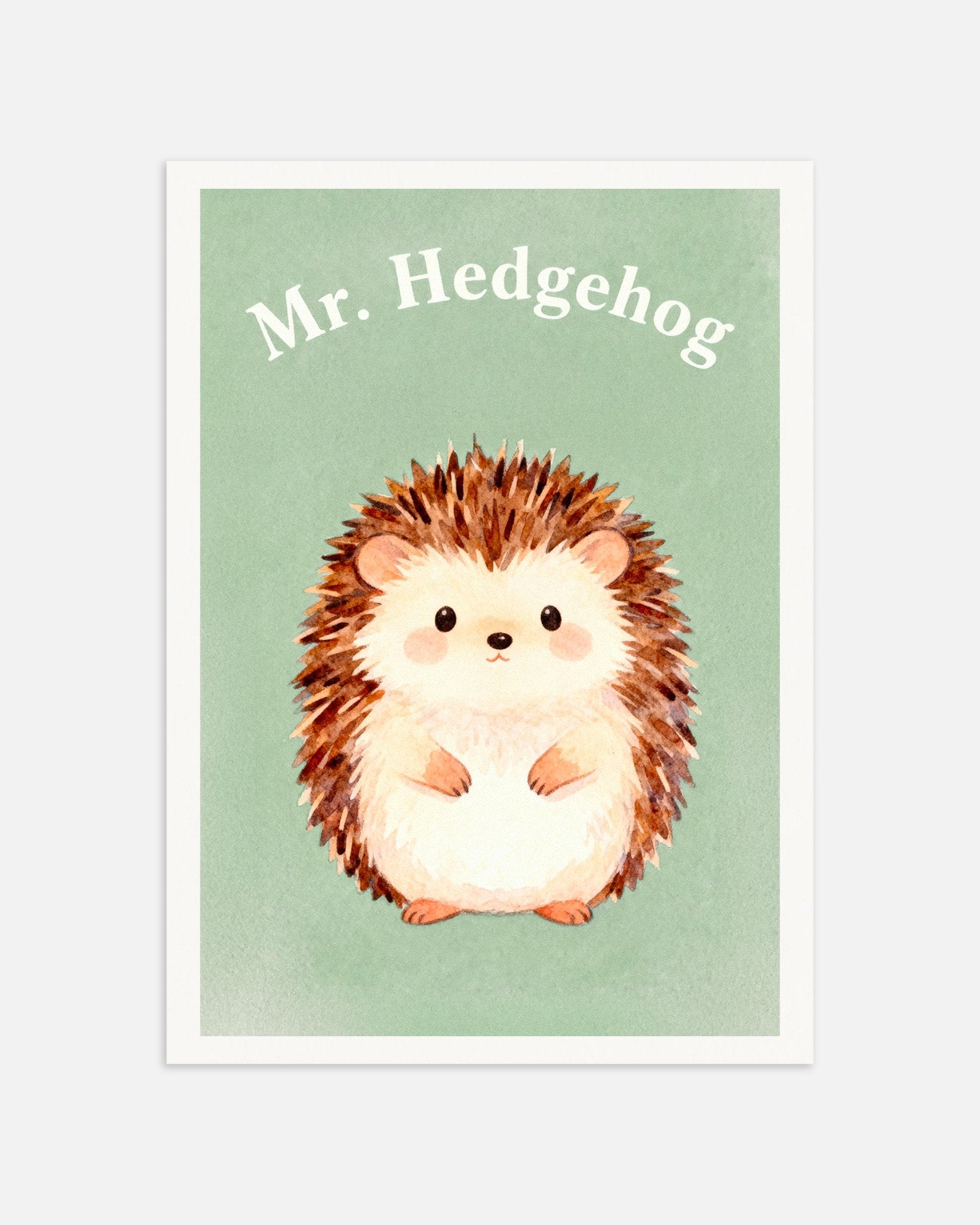 Poster of Nursery hedgehog wall art – Cute spiky friend, thumbnail